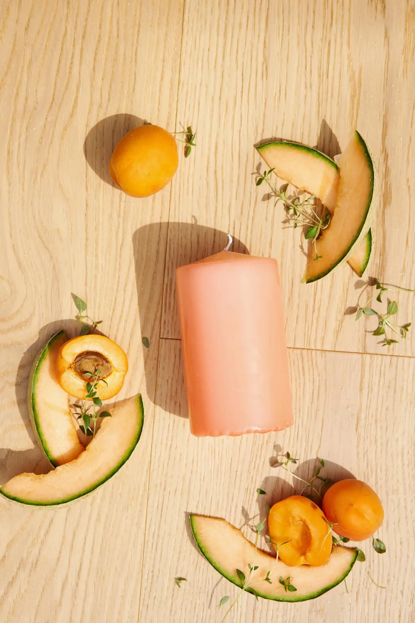 Havi meloni pöytäkynttilä 1kpl/7x12cm - 2