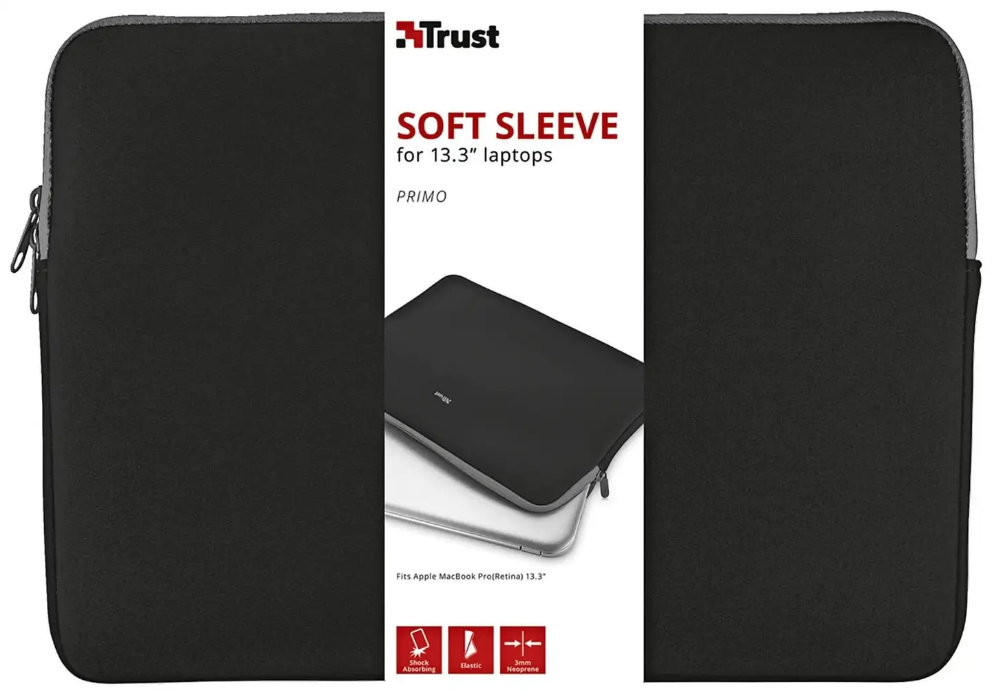 Trust Sleeve 13.3" suoja kannettaville laitteille musta - 3