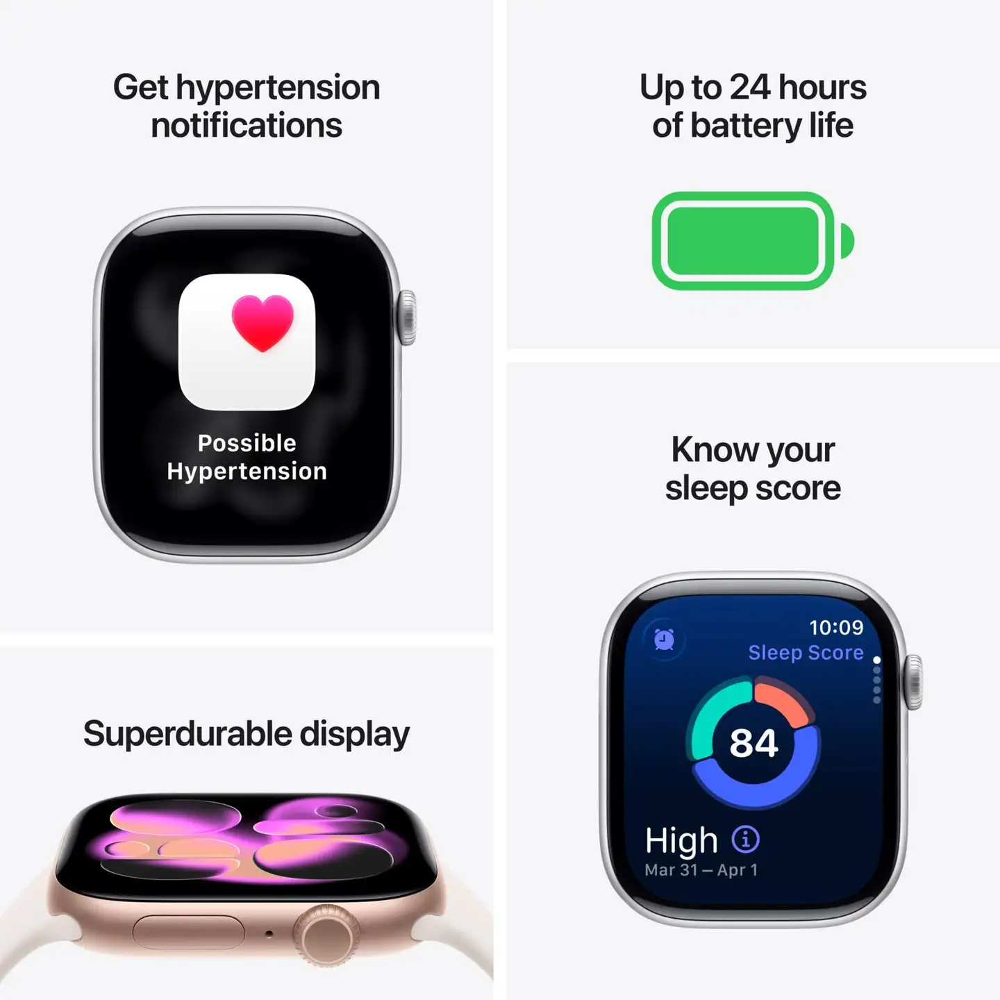 Apple Watch Series 11 GPS 46mm ruusukultainen alumiinikotelo, light blush sport ranneke - M/L - MEV74QN/A - 6