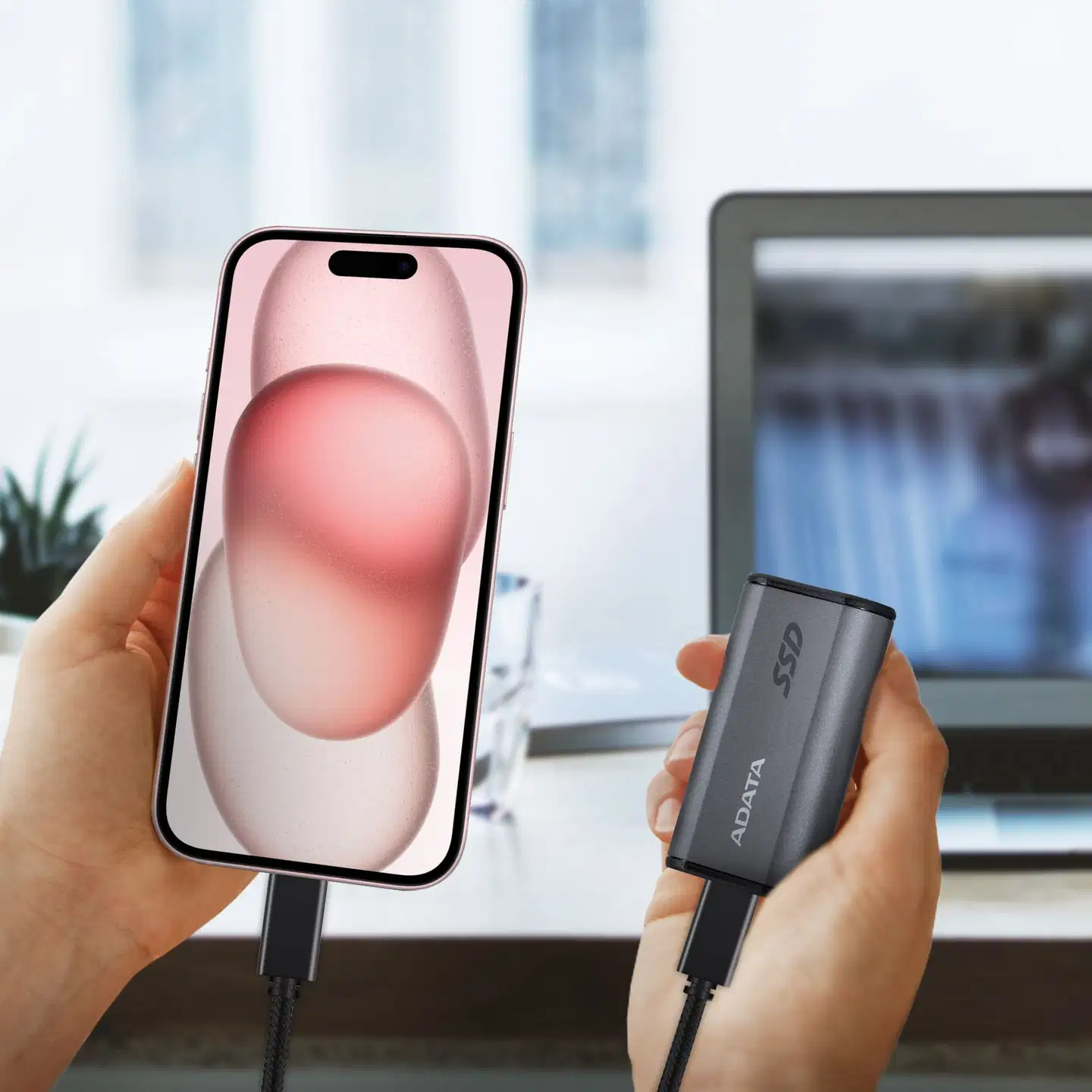 ADATA SE880 ulkoinen SSD-kiintolevy, 1 TB, harmaa (USB Type-C) - 3