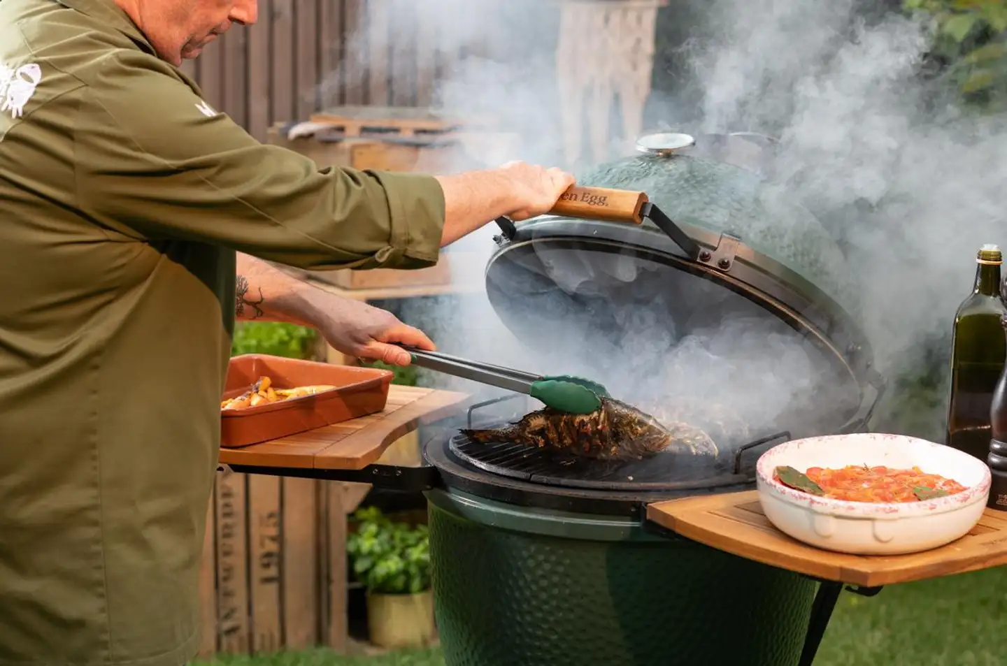 Big Green Egg sivupöydät akaasiapuu L - 3