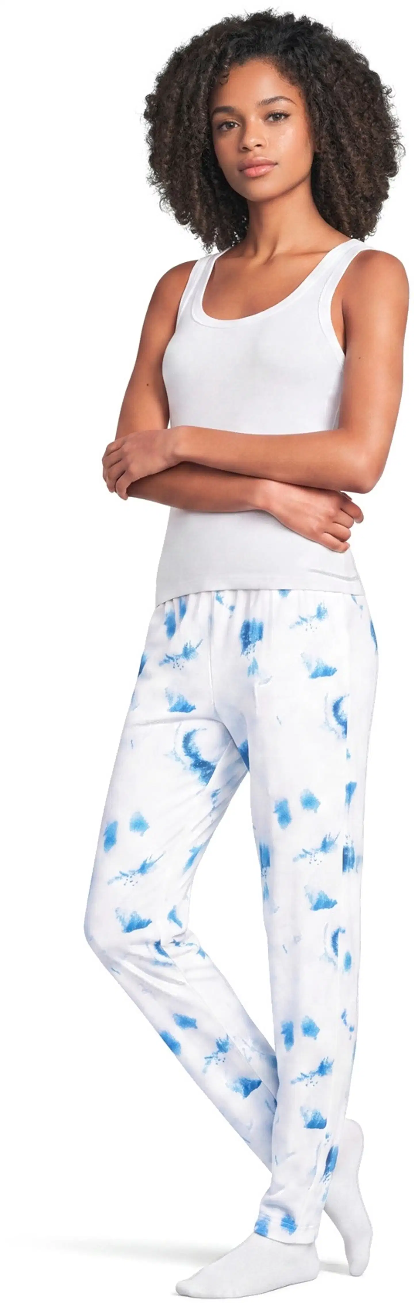 Actuelle naisten pyjamahousut 212A382608 - AOP - 4