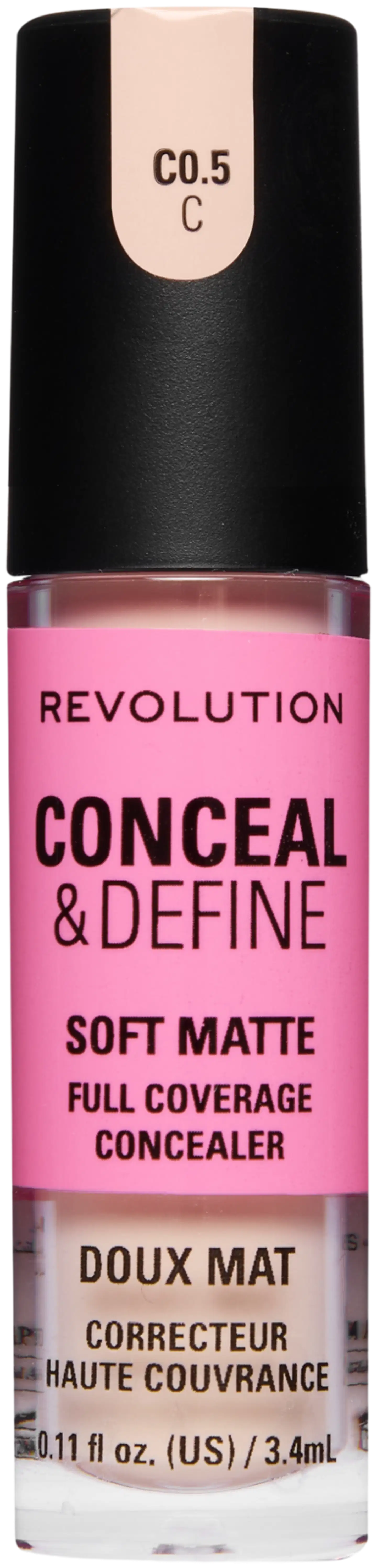 Makeup Revolution Conceal & Define Concealer C3 peite- ja korostusväri - Cool C0,5 - 1