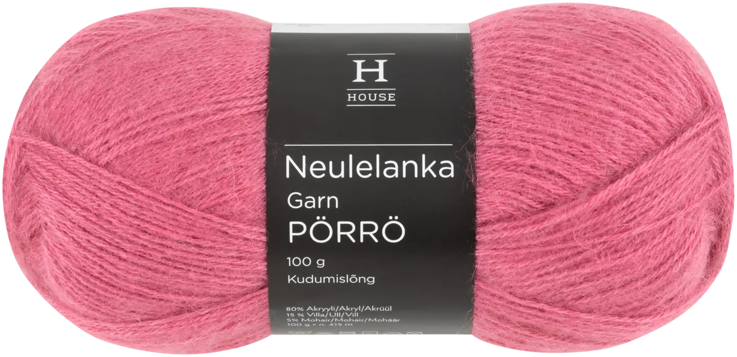 House lanka mohair-villa-akryyli Pörrö 100 g Mauve pink 6682