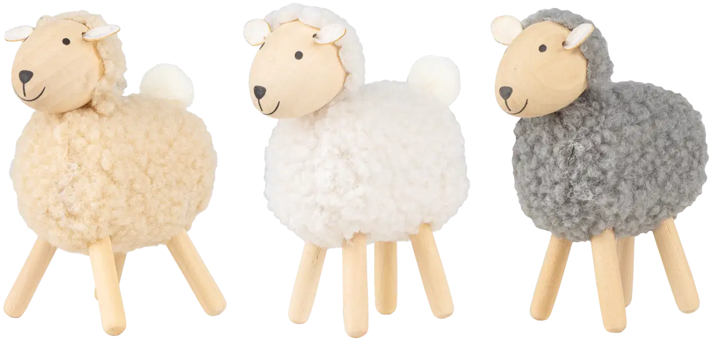Pöytäkoriste lammas 12 cm, erilaisia - 1