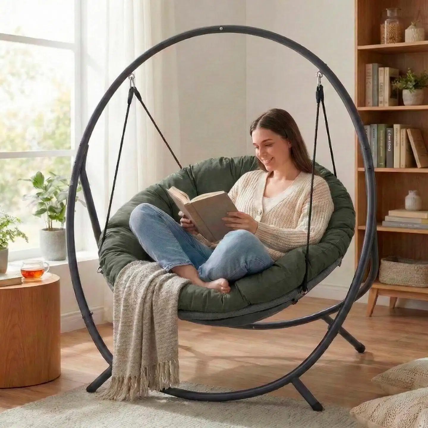 Lykke riipputuoli comfort, vihreä - 8
