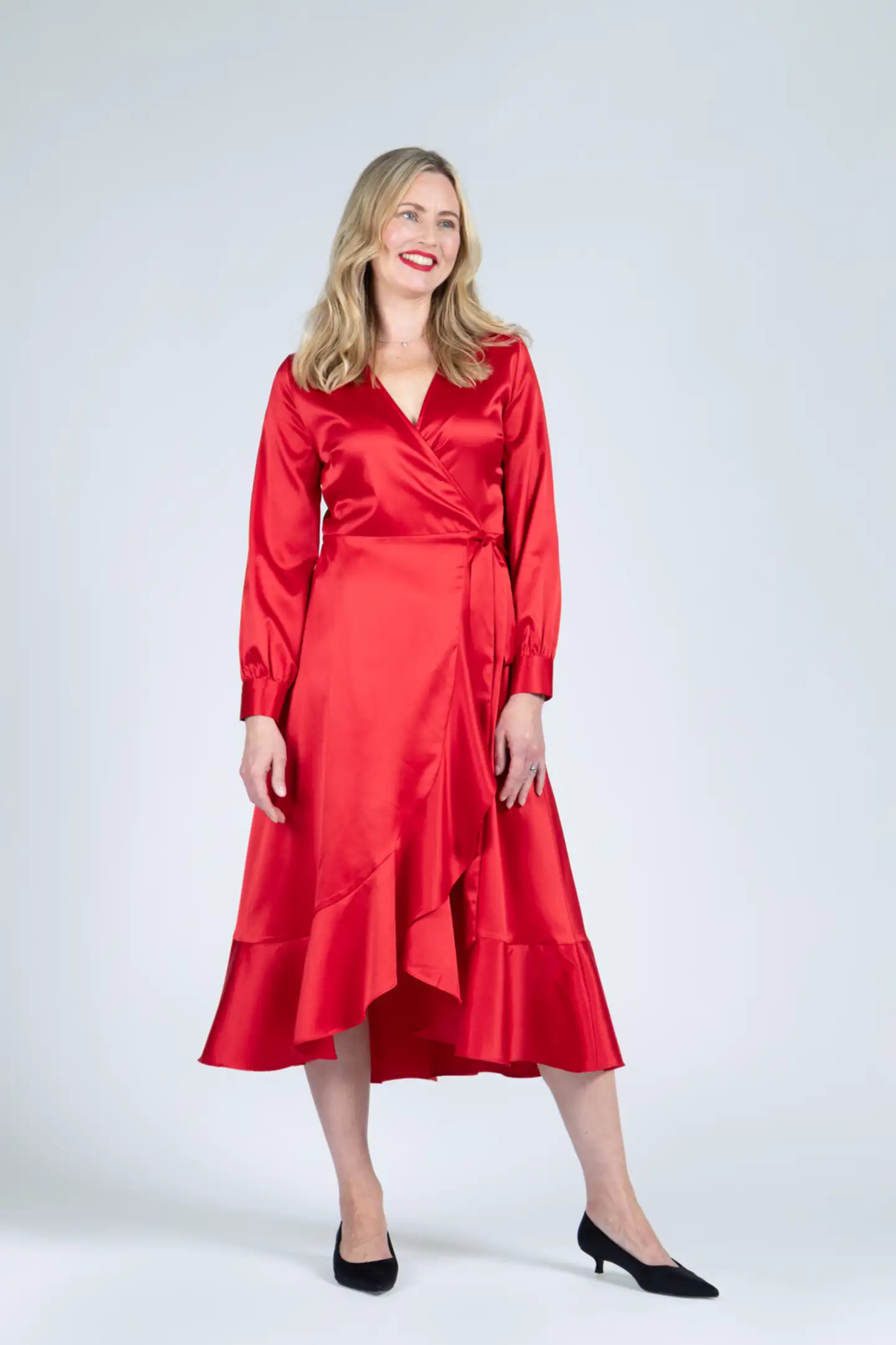 London Fog naisten kietaisumekko 218L402510 - barbados cherry - 5