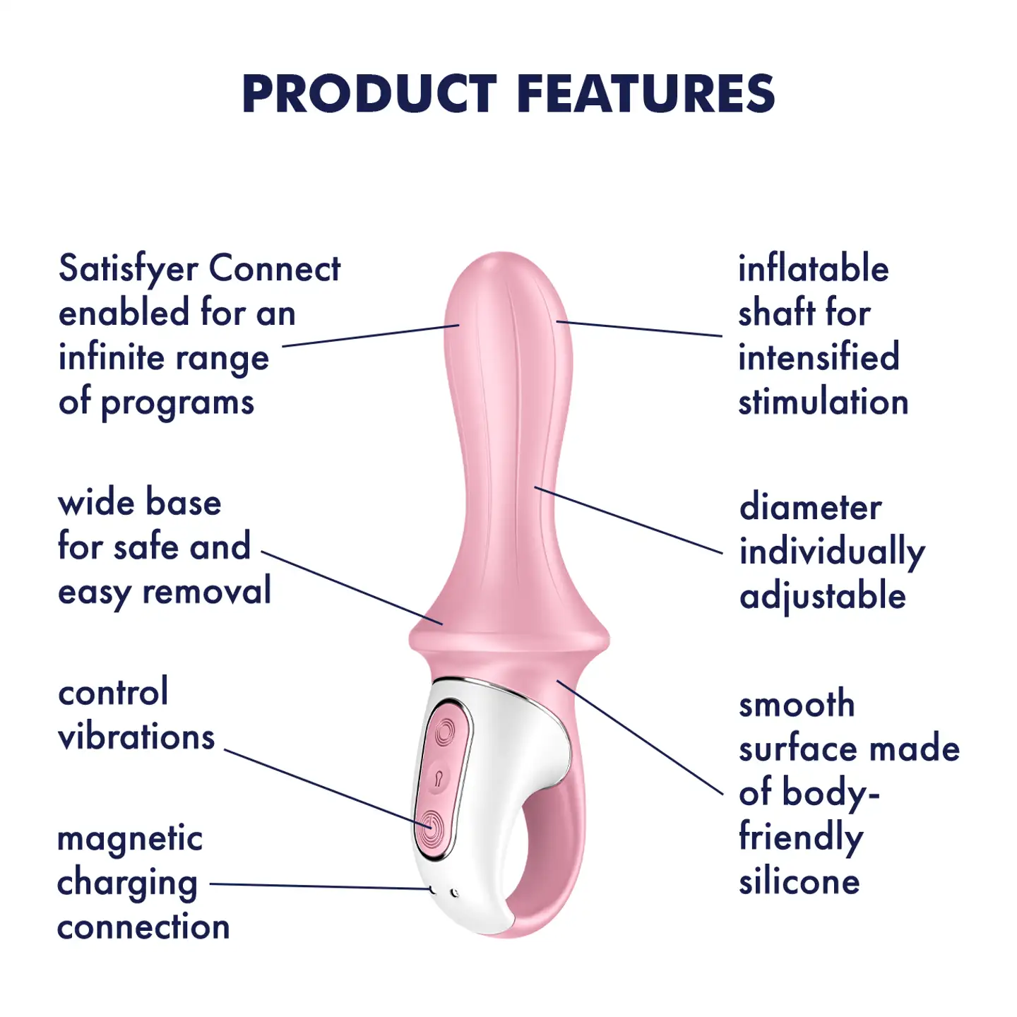 Satisfyer anaalivibraattori Air Pump Booty 5+ punainen - 7