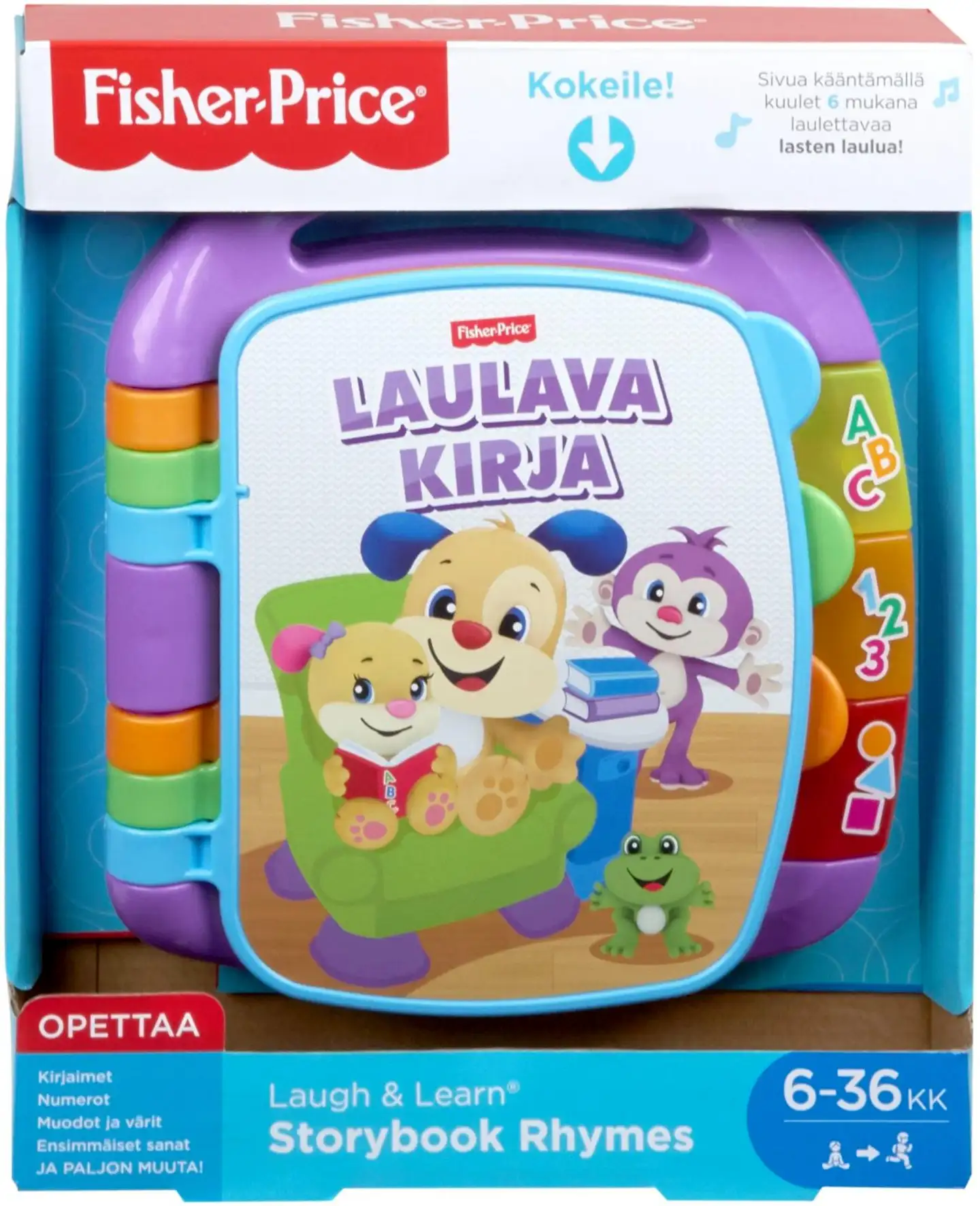 Fisher-Price Laugh & Learn laulava kirja suomenkielinen 6kk+ - 2