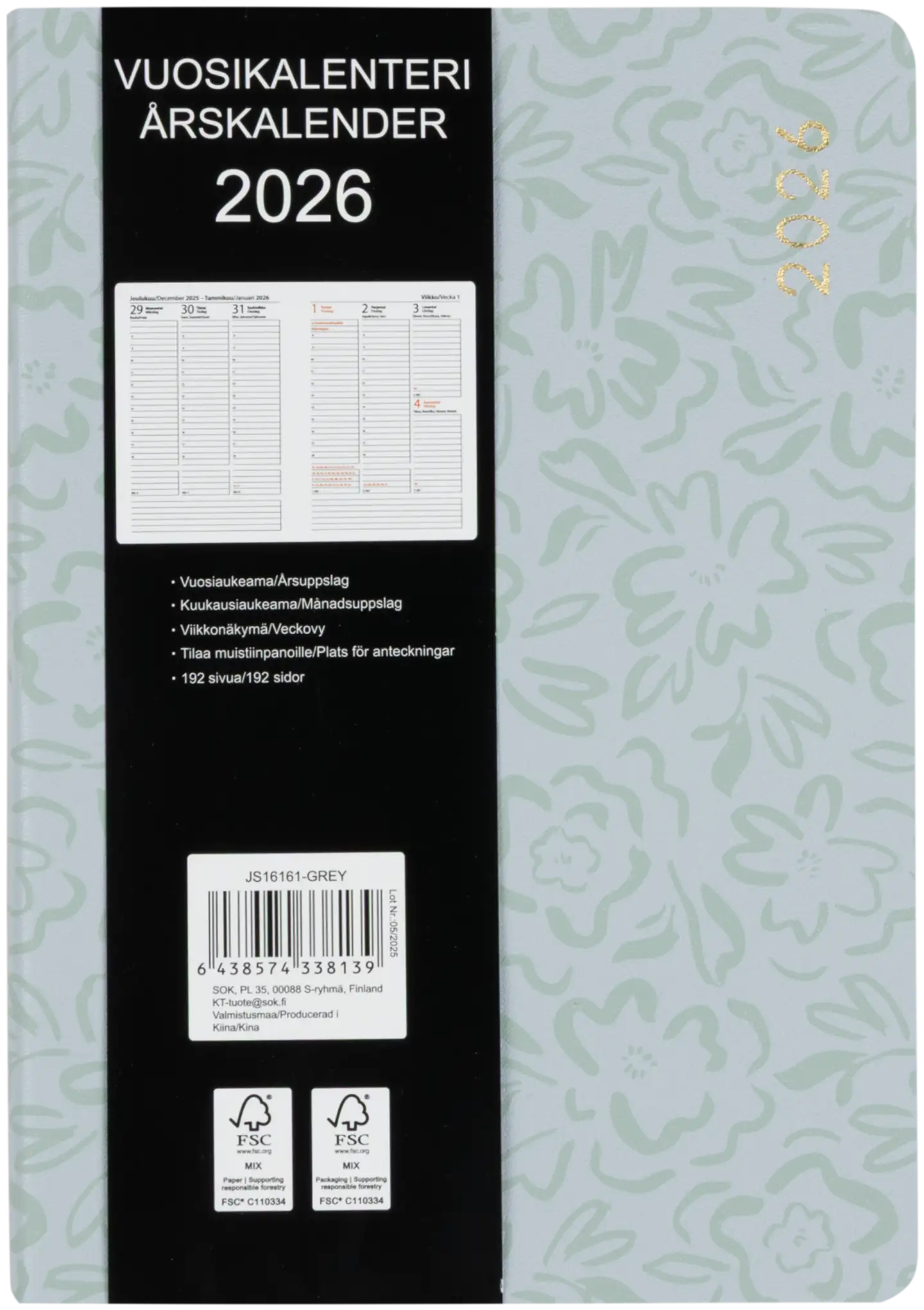 Pöytäkalenteri A5 harmaa - 3