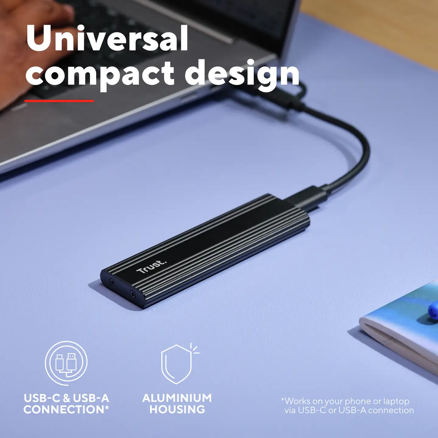 Trust M.2 SSD ulkoinen kotelo USB-C - 12