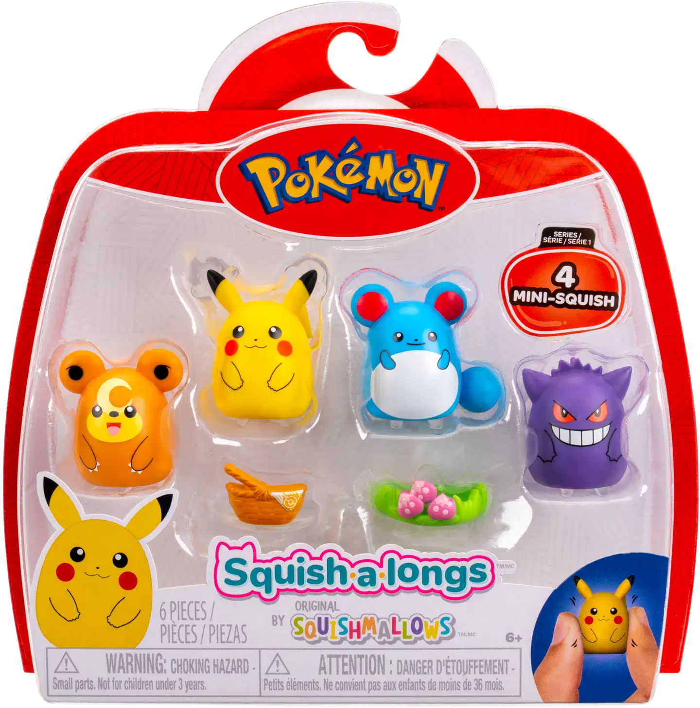 Squishalongs Pokemon 4 Pk Pikachu/gengar - 2