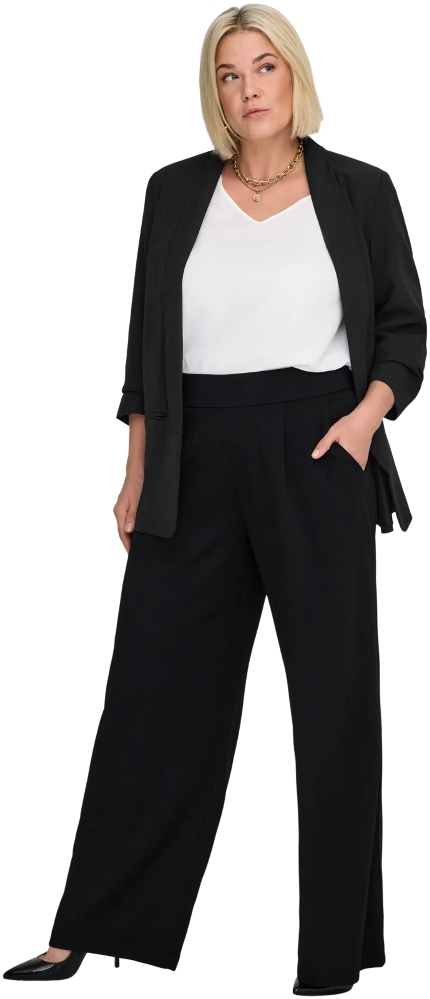 ONLY CARMAKOMA naisten bleiseri Carelly - Black - 4