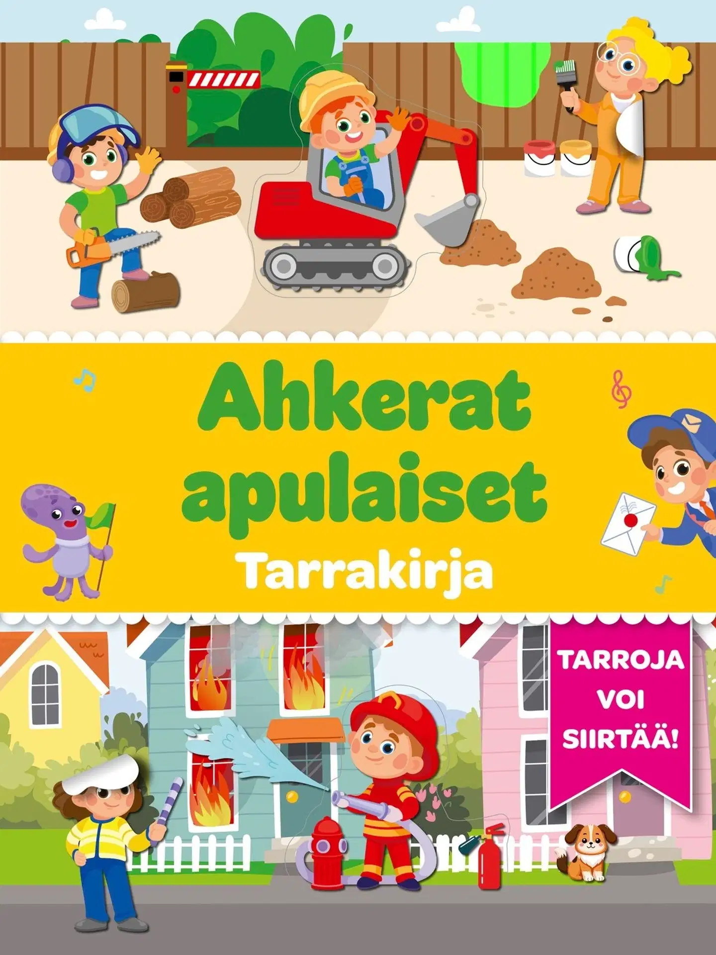 Ahkerat apulaiset - Tarrakirja - Tarroja voi siirtää!