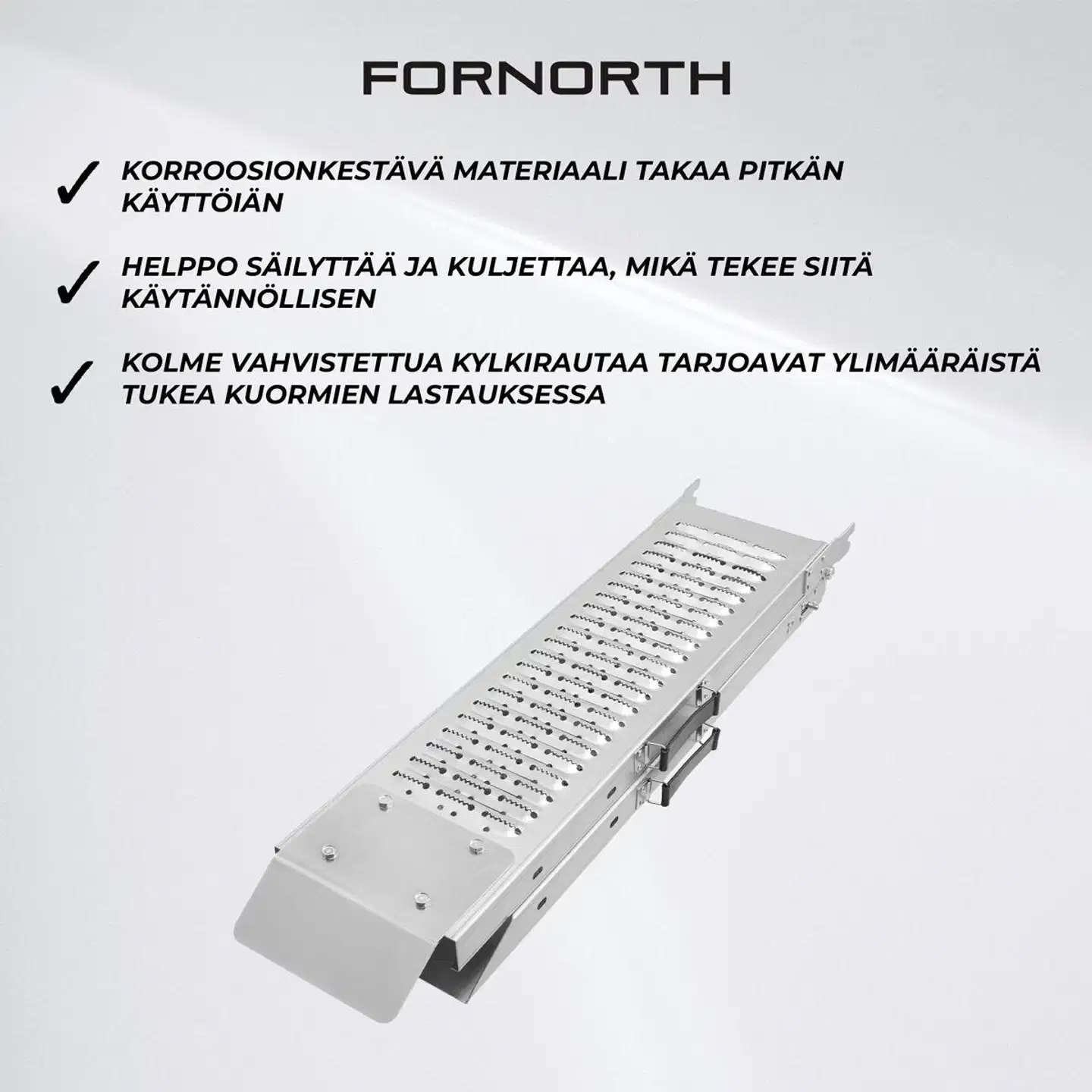 Fornorth ajoramppi taitettava 89x26x11cm 200kg - 6