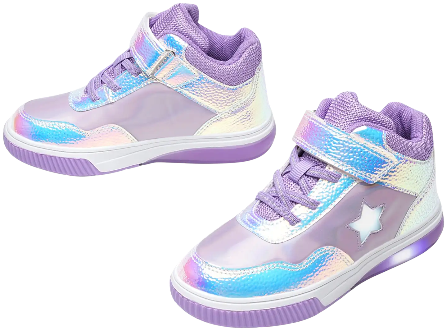 Dinsko lasten vilkkukengät Jona Bling Shiny - Lilac - 4