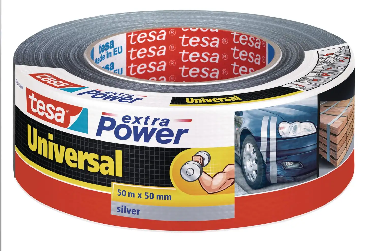 Tesa ilmastointiteippi Extra Power Universal 50 m x 50 mm harmaa