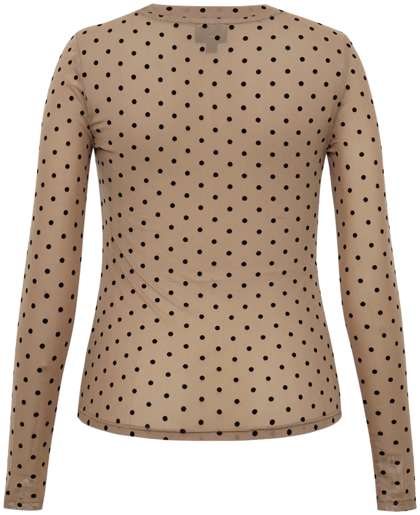 WKLY. naisten pallokuosillinen mesh-trikoopusero 213W312661 - Cafe Latte - 2