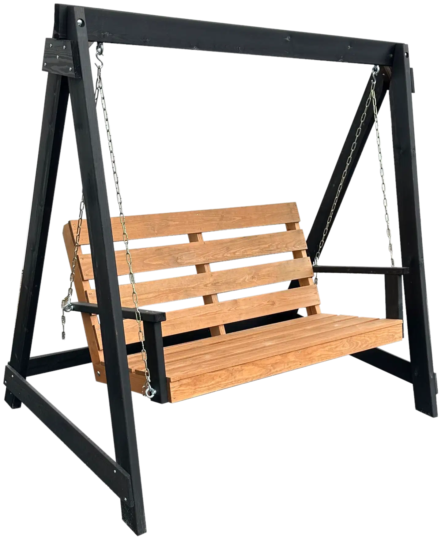 Parveke-keinu 2-istuttava, kuulto musta/ tatti - 2