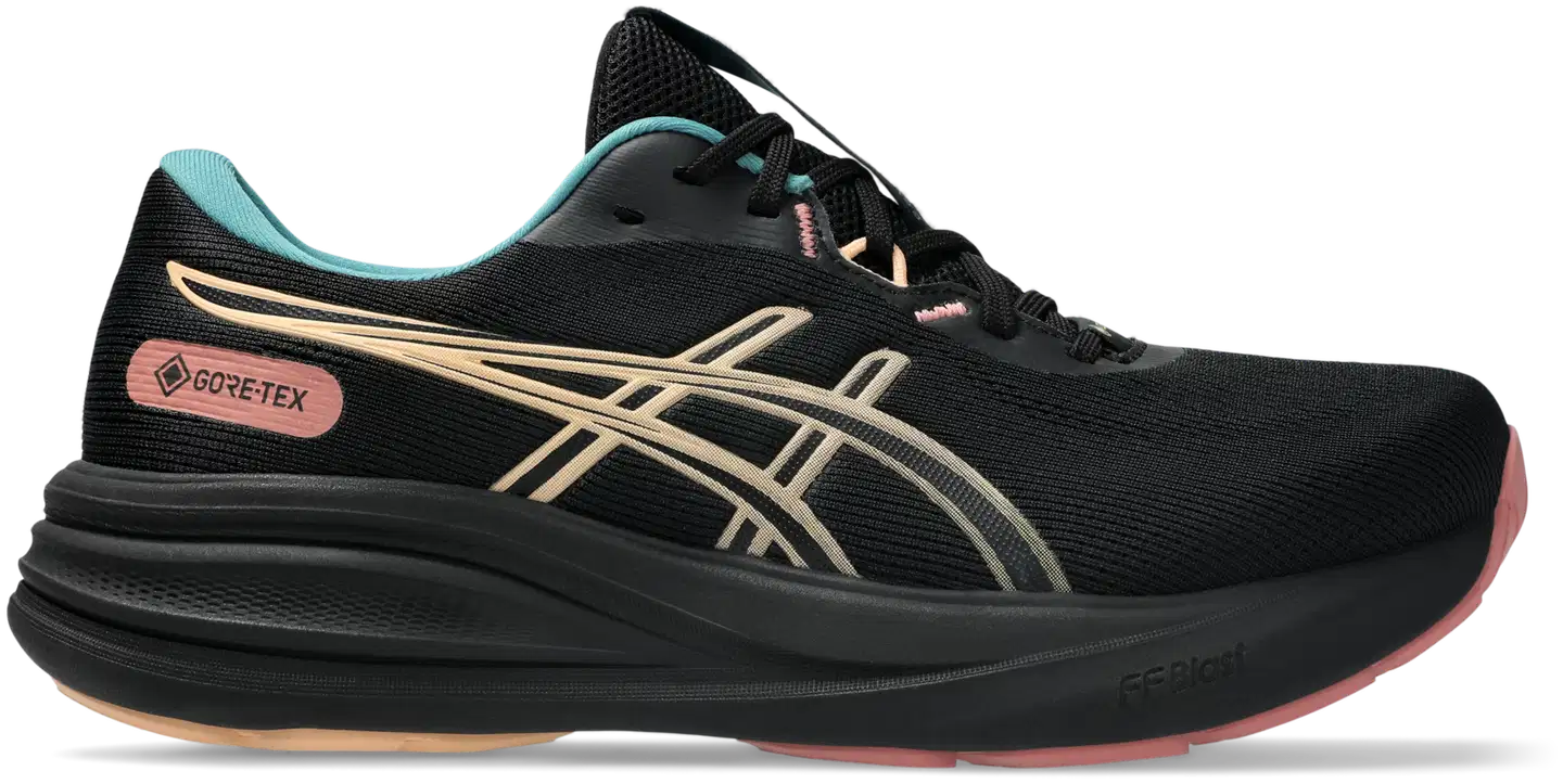 Asics Gel-Pulse 17 naisten Gore-Tex kenkä - BLACK/APRICOT CRUSH - 3