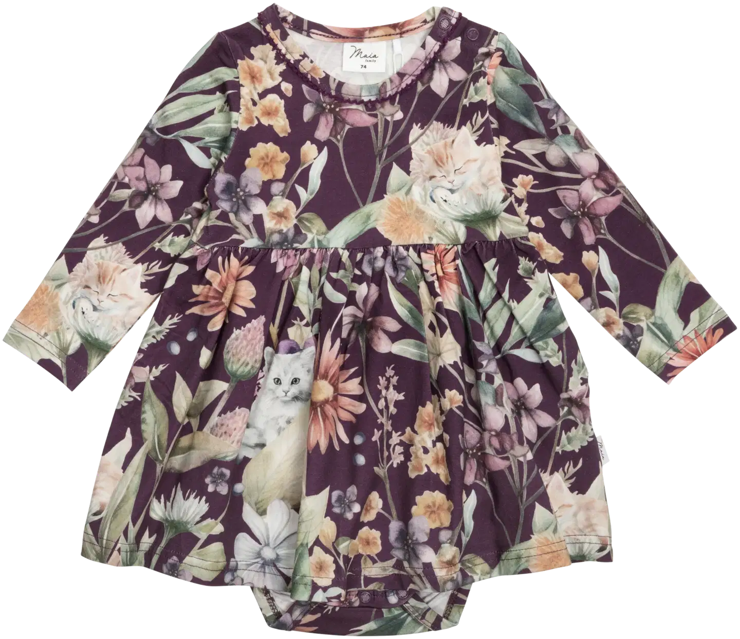 Maia family vauvojen bodymekko Kissanminttu 206371 - violetti - 1