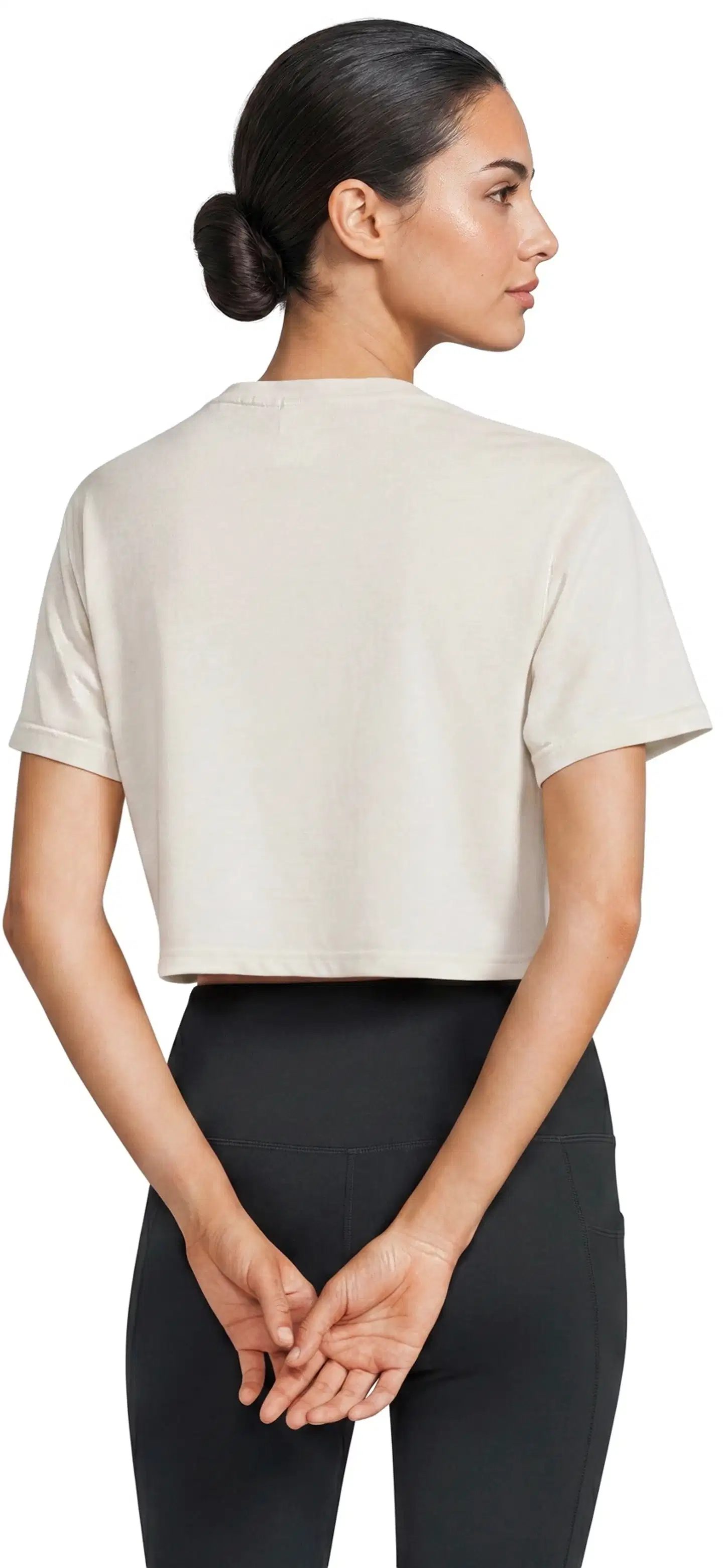 adidas naisten crop-pituinen treenipaita lyhyet hihat JE6169 - Wonder alumina - 3