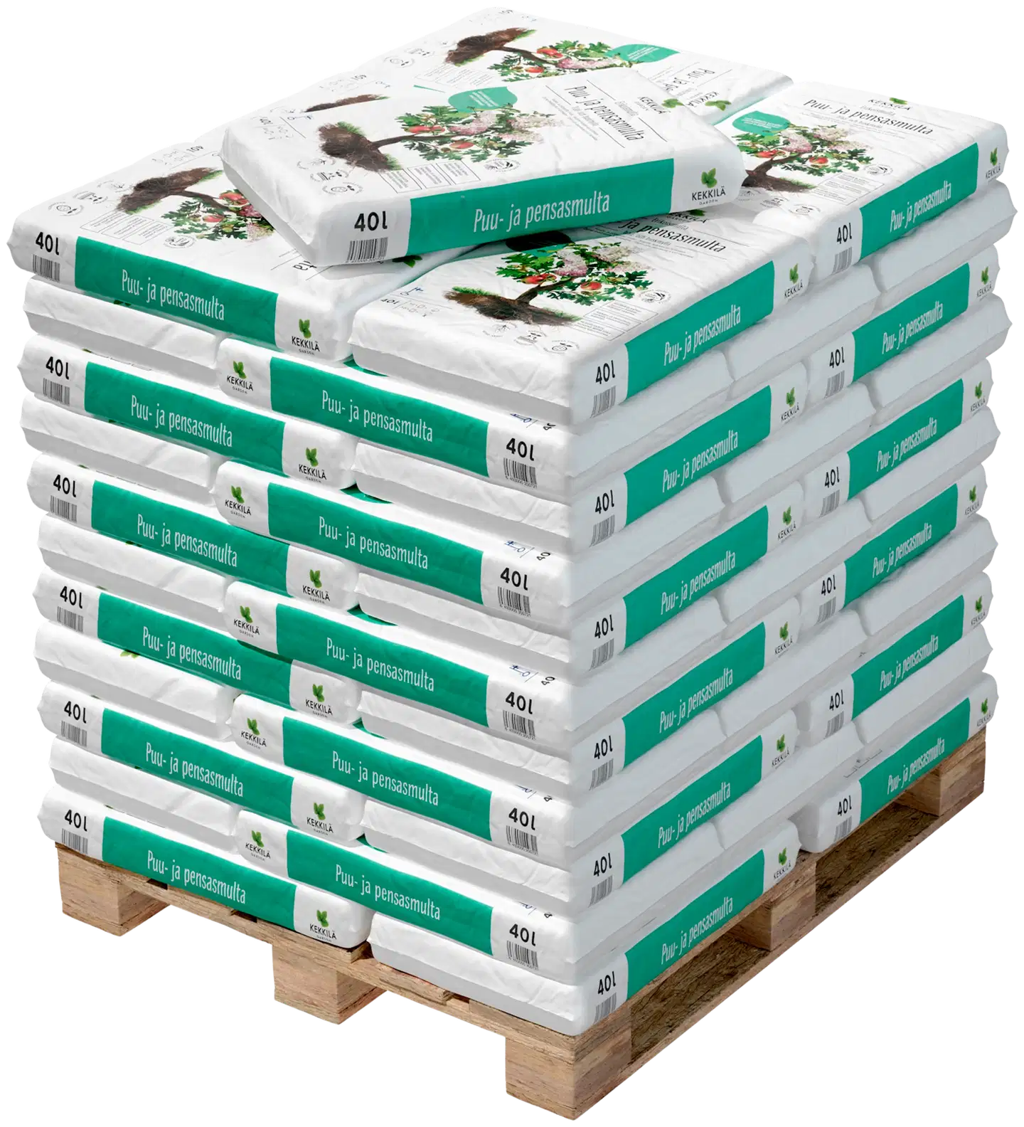 Kekkilä Puu- ja pensasmulta 40 l, lava 70 säkkiä - 1