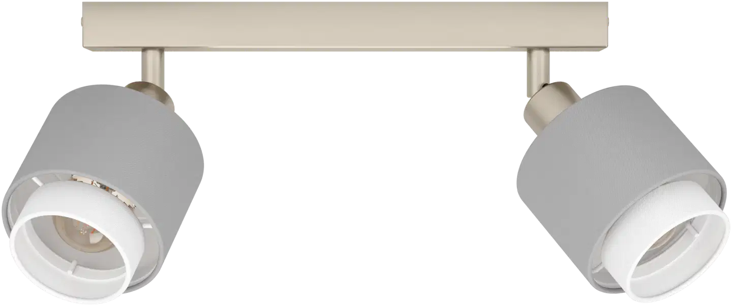 EGLO kattospotti 2-os. Bellizzi E14 nikkeli/harmaa/valkoinen - 2