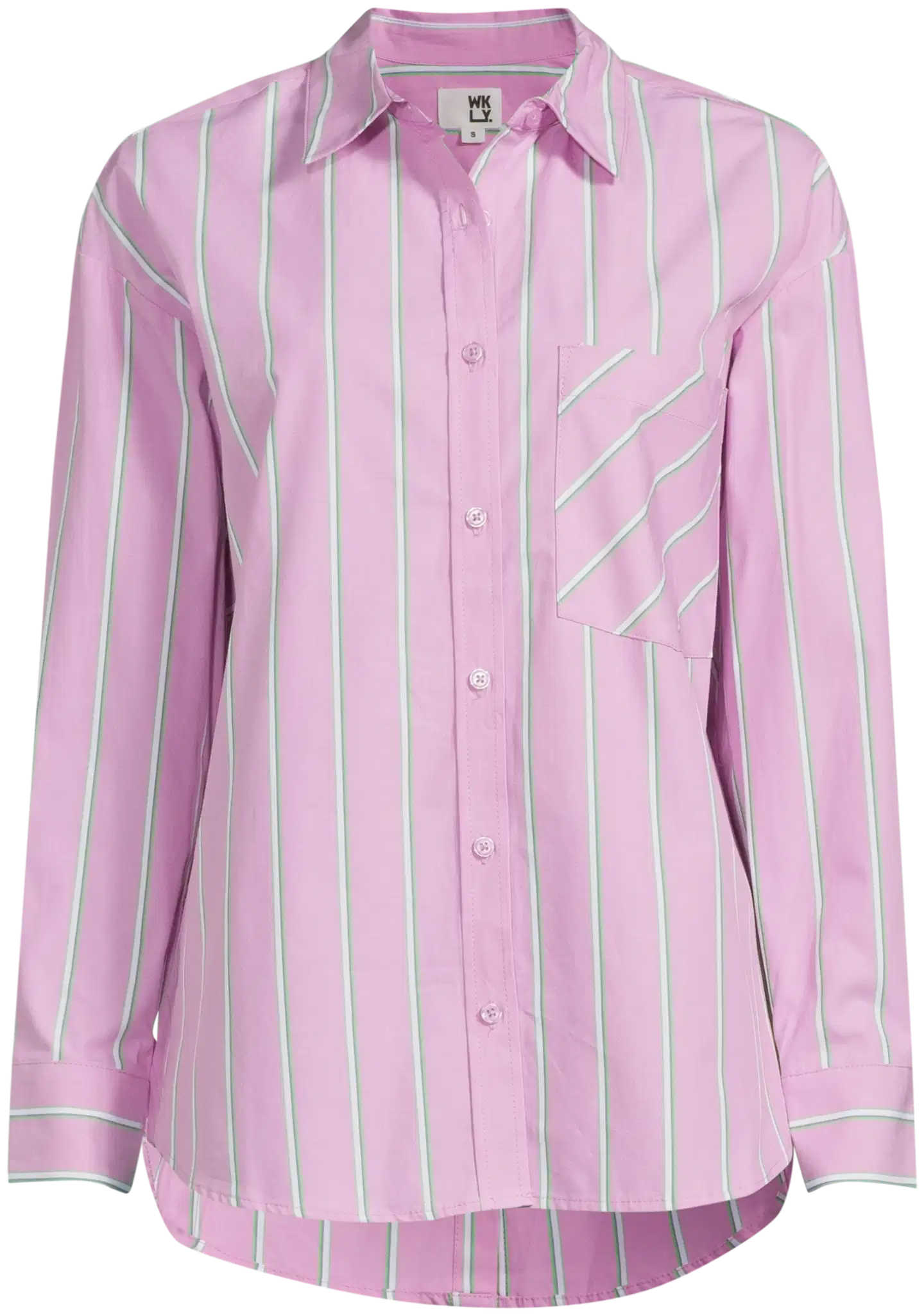 WKLY. naisten raidallinen paitapusero 228W000605 - pink stripe - 2