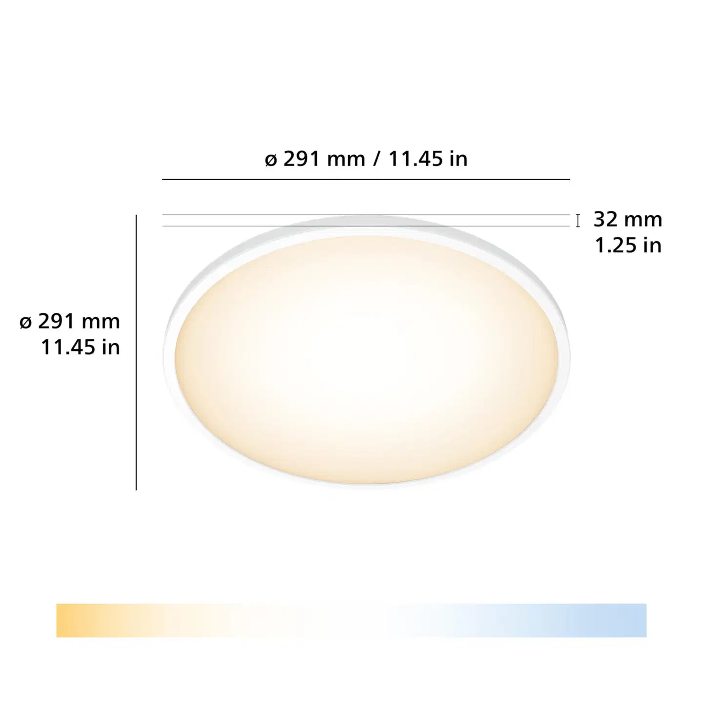 Philips Smart Lighting SuperSlim kattovalaisin 32W 2700–6500K 3800lm pyöreä - 2