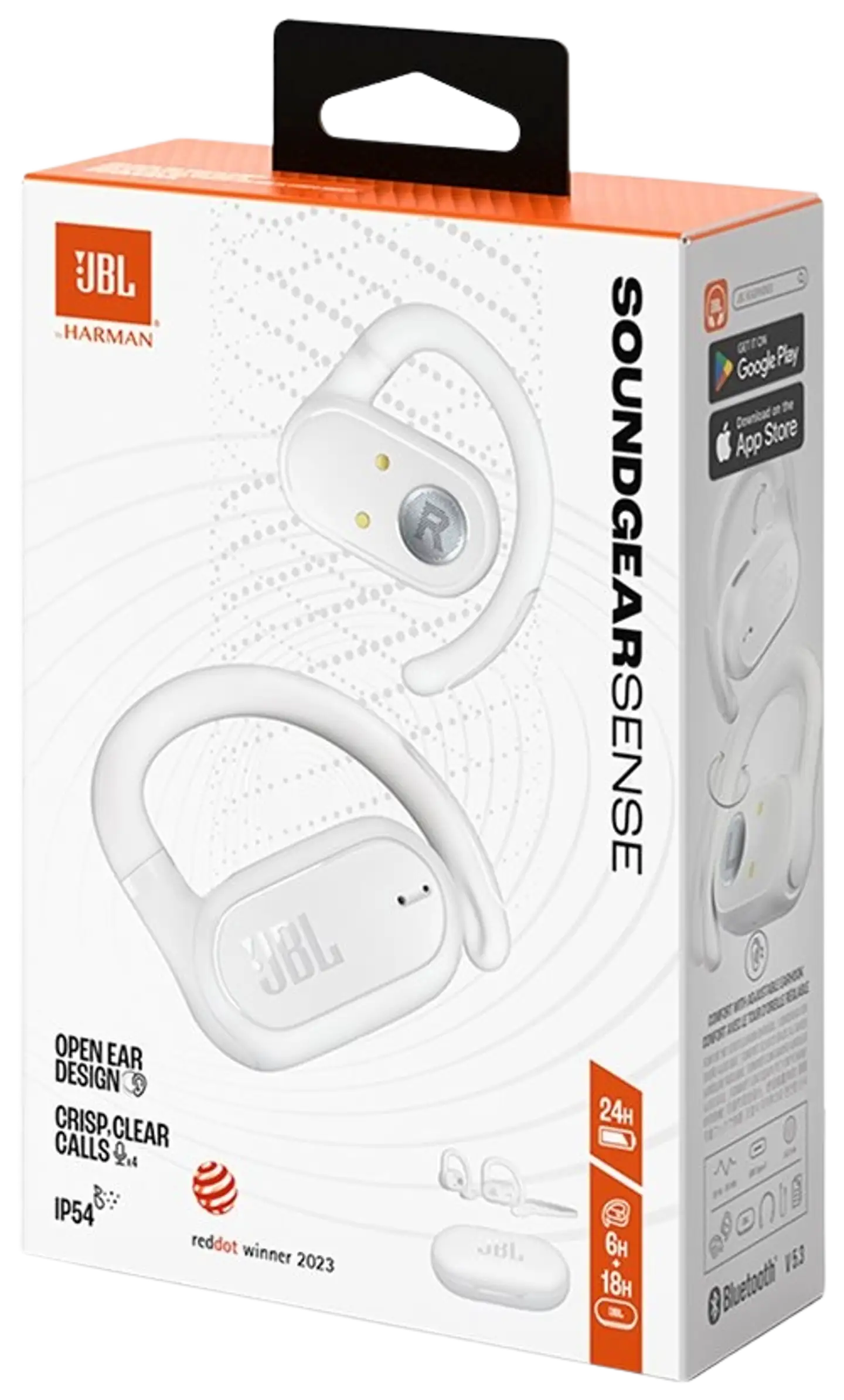 JBL Bluetooth nappikuulokkeet Soundgear Sense valkoinen - 12