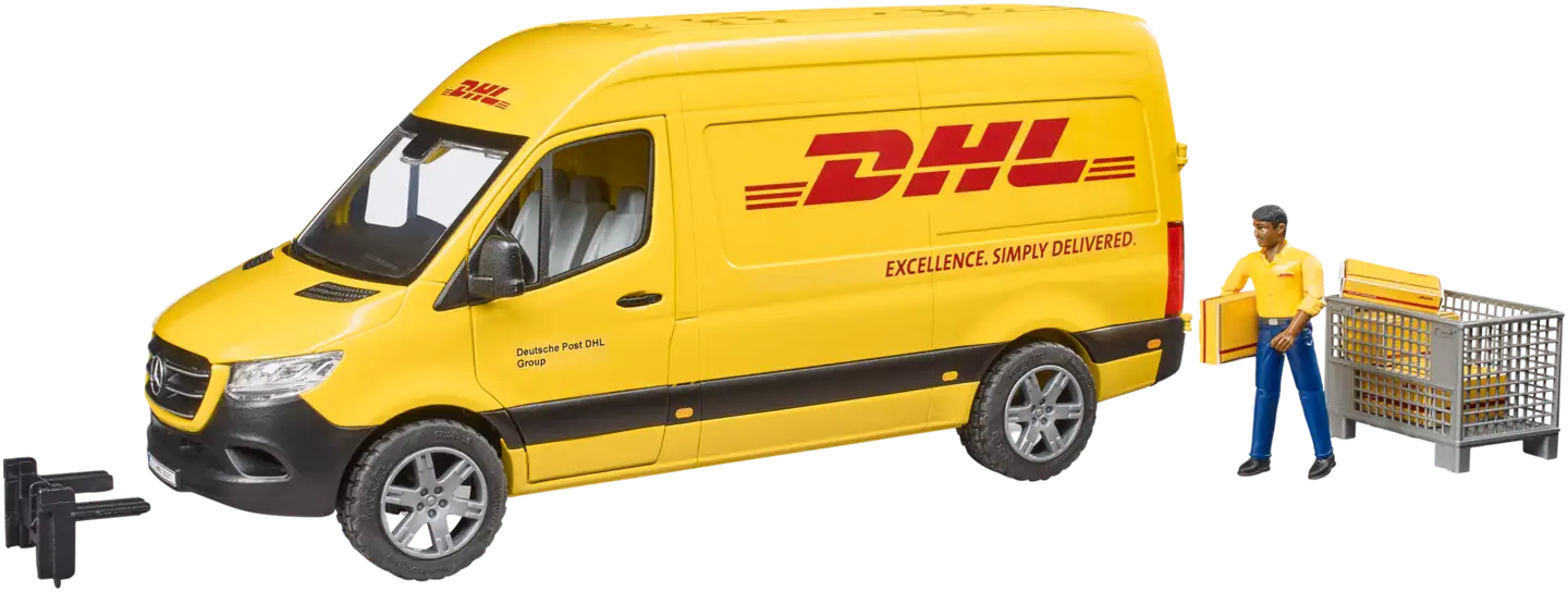 Bruder Mercedes-Benz Sprinter DHL ja kuljettaja - 1