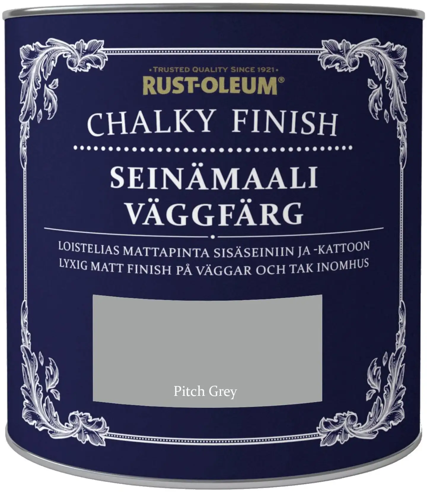 Rust-Oleum Chalky Finish 2,5l seinämaali vesiohenteinen runsaspigmenttinen harmaa - 1