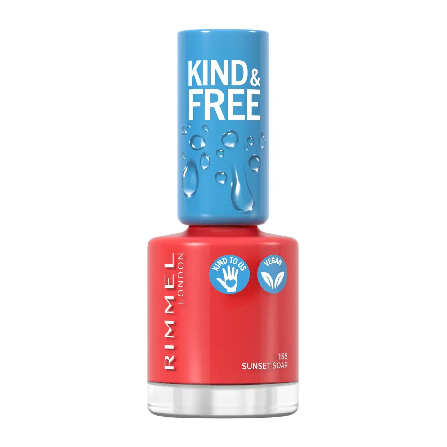 Rimmel Kind & Free Clean Nail Polish 8ml, 155 Sunset Soar kynsilakka - 11