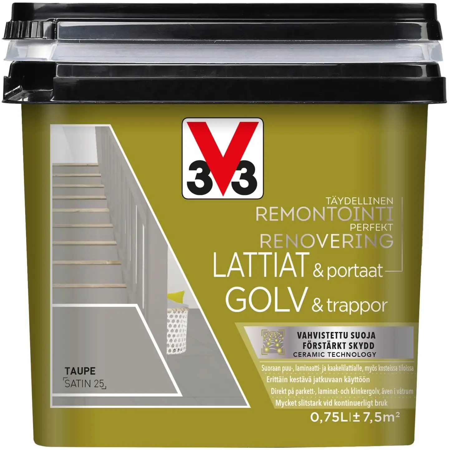 V33 Remontointimaali lattiat ja portaat 750ml Taupe