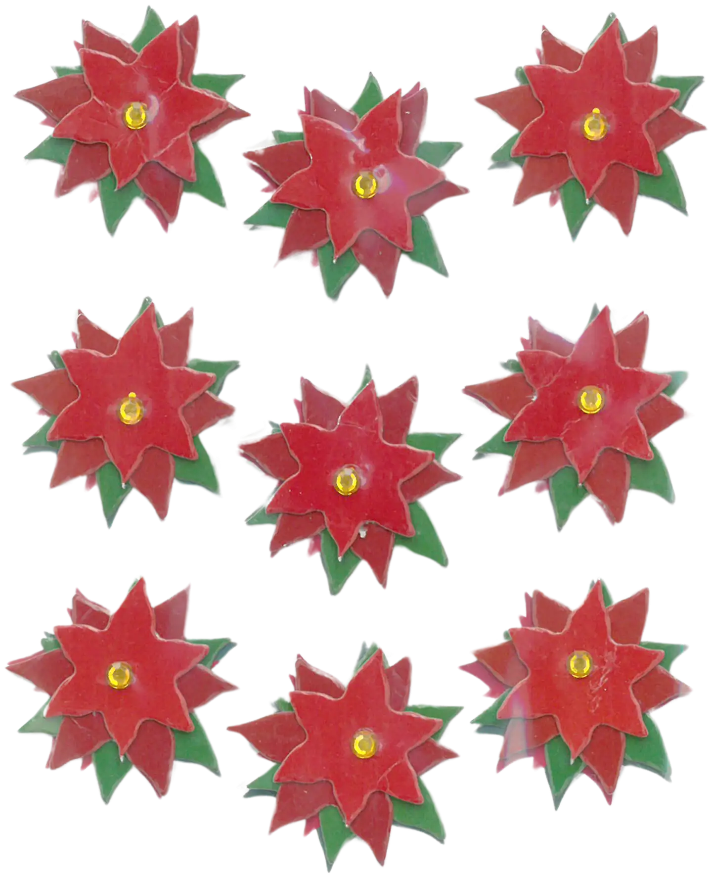 J.K. Primeco 3D-tarra Joulutähti punainen