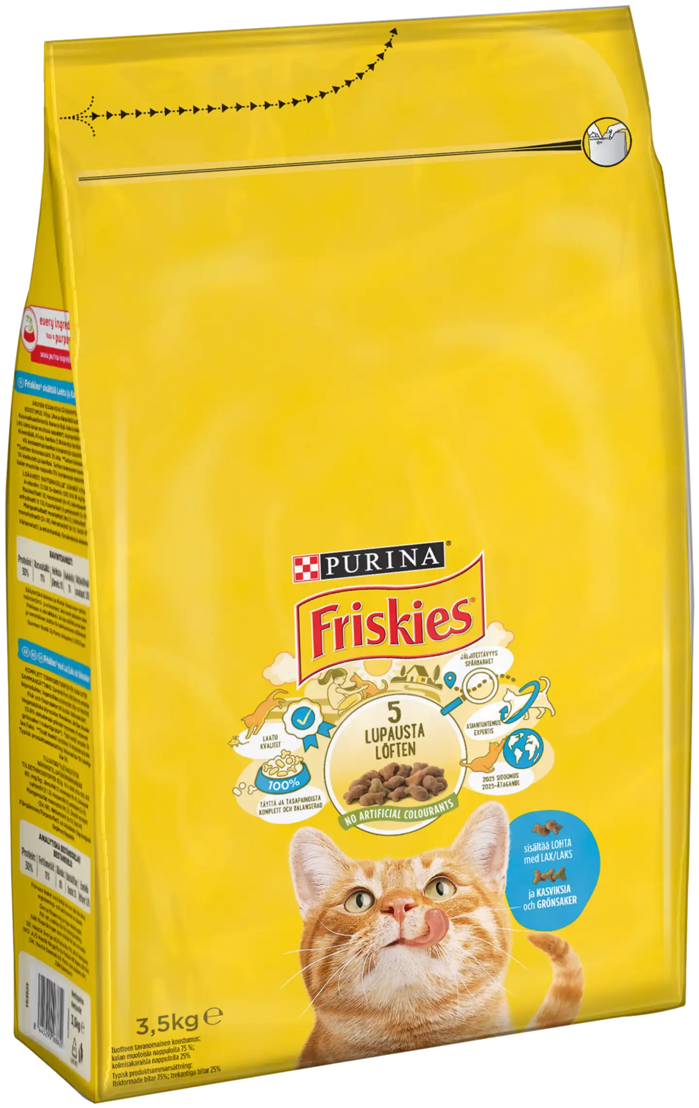 Friskies 3,5kg Adult Lohta ja Kasviksia kissanruoka