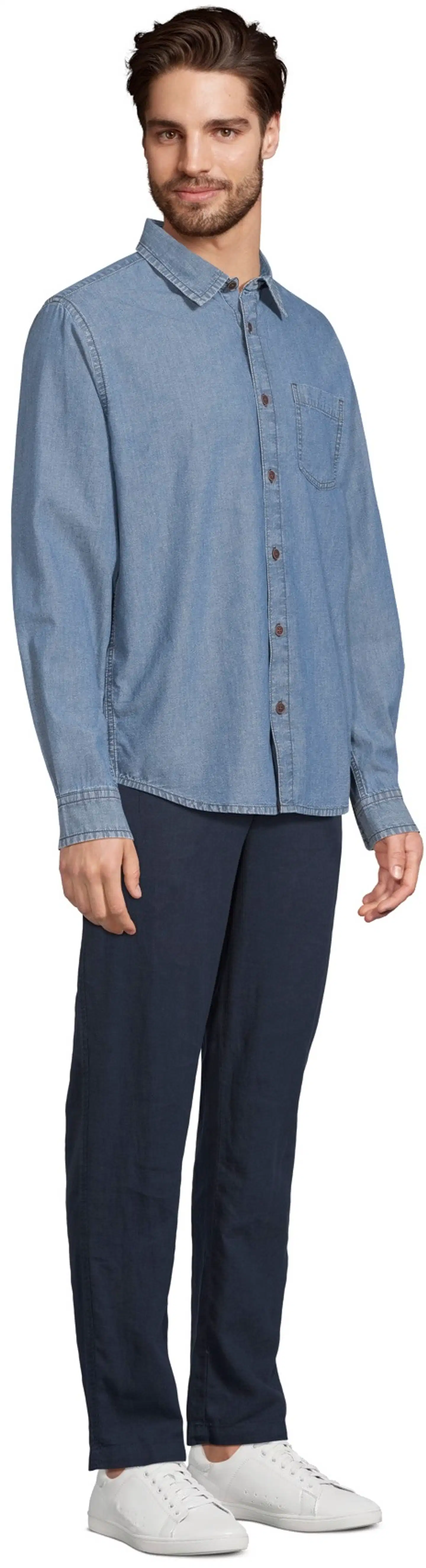 London Fog miesten farkkupaita chambray 194L03268 - Light Blue denim - 4