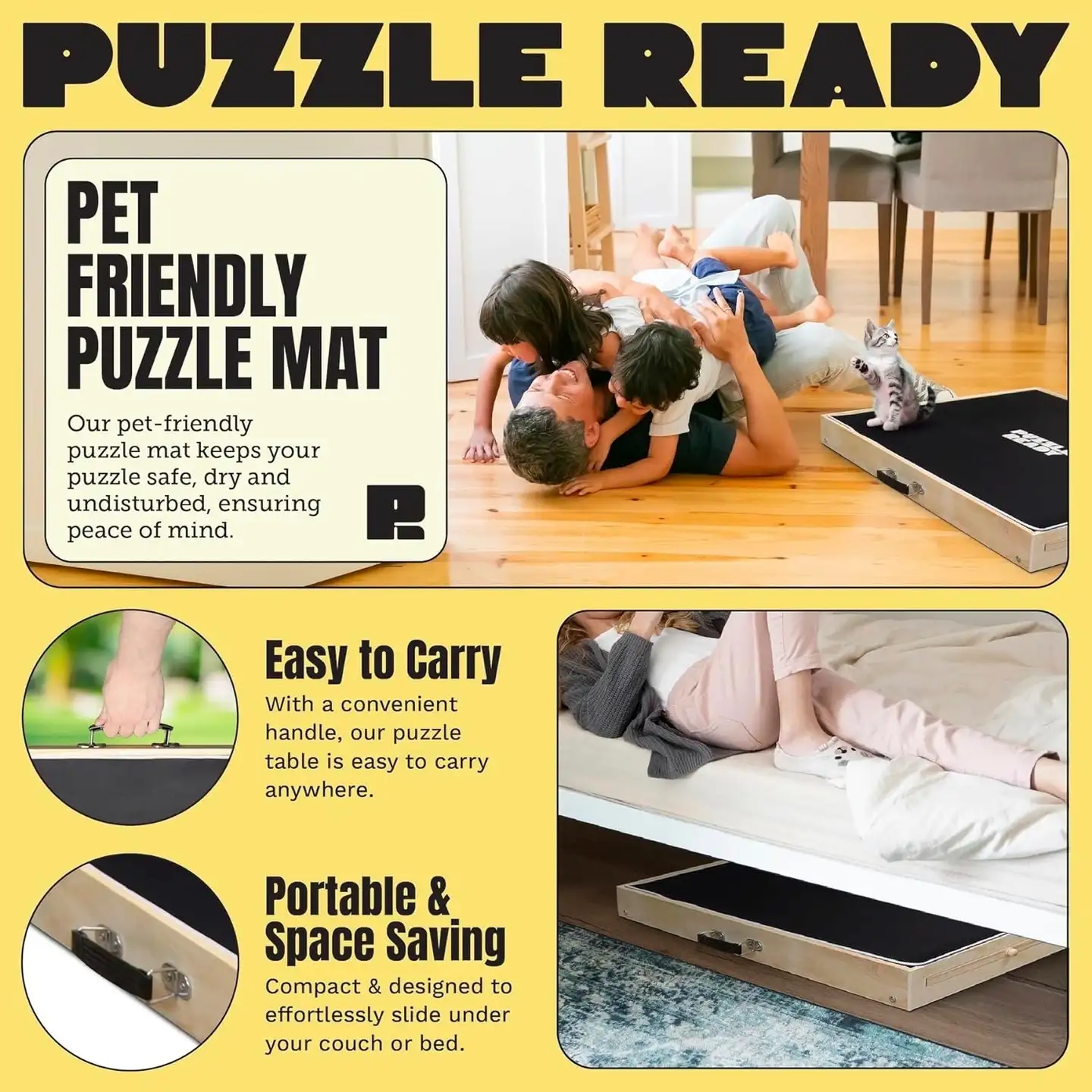 Puzzle Ready - Palapelilauta Jaloilla, 1000 palan palapelille - 4