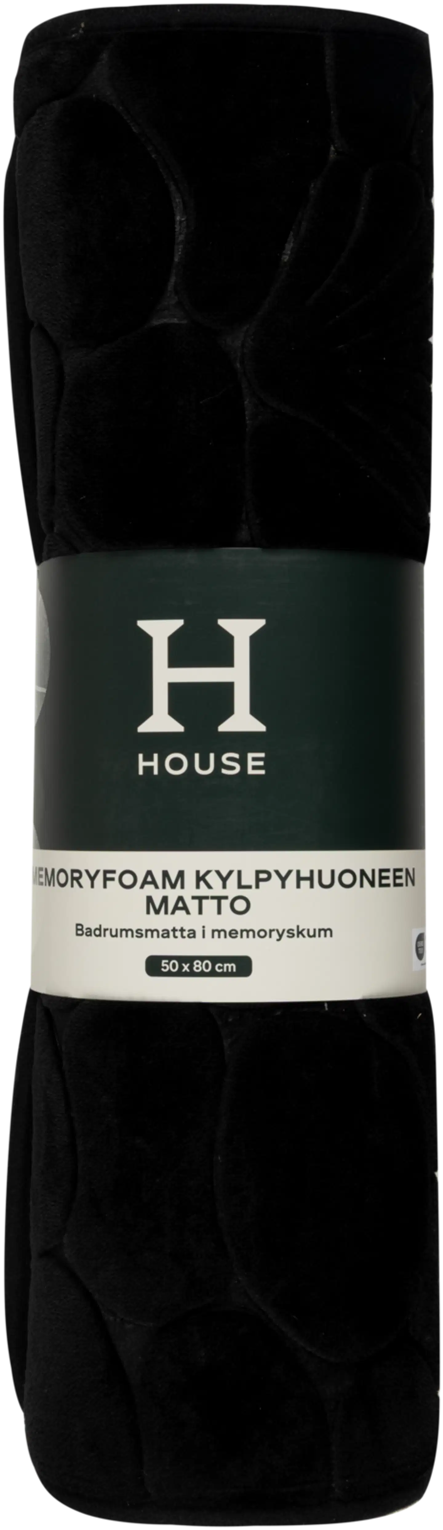 House kylpyhuoneenmatto memory foam Shell 50x80 cm musta - 2