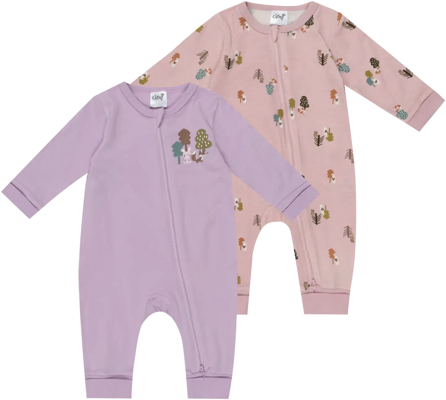 Ciraf vauvojen pyjama Metsänväki 250B262914 2-pack - winsome orchid wilderness - 1