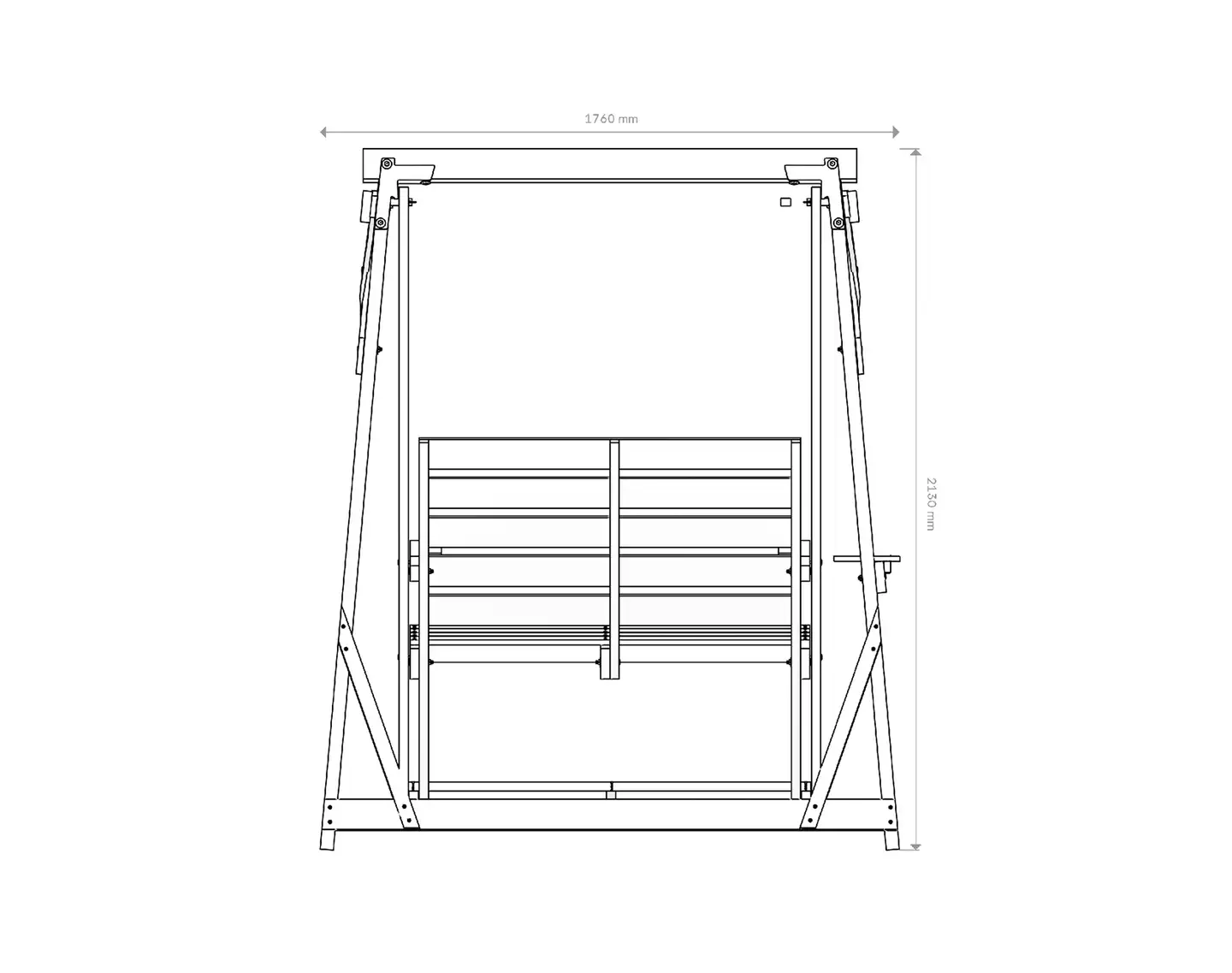 Miljöörakennus Vastakkain istuttava keinu puuvalmis - 3
