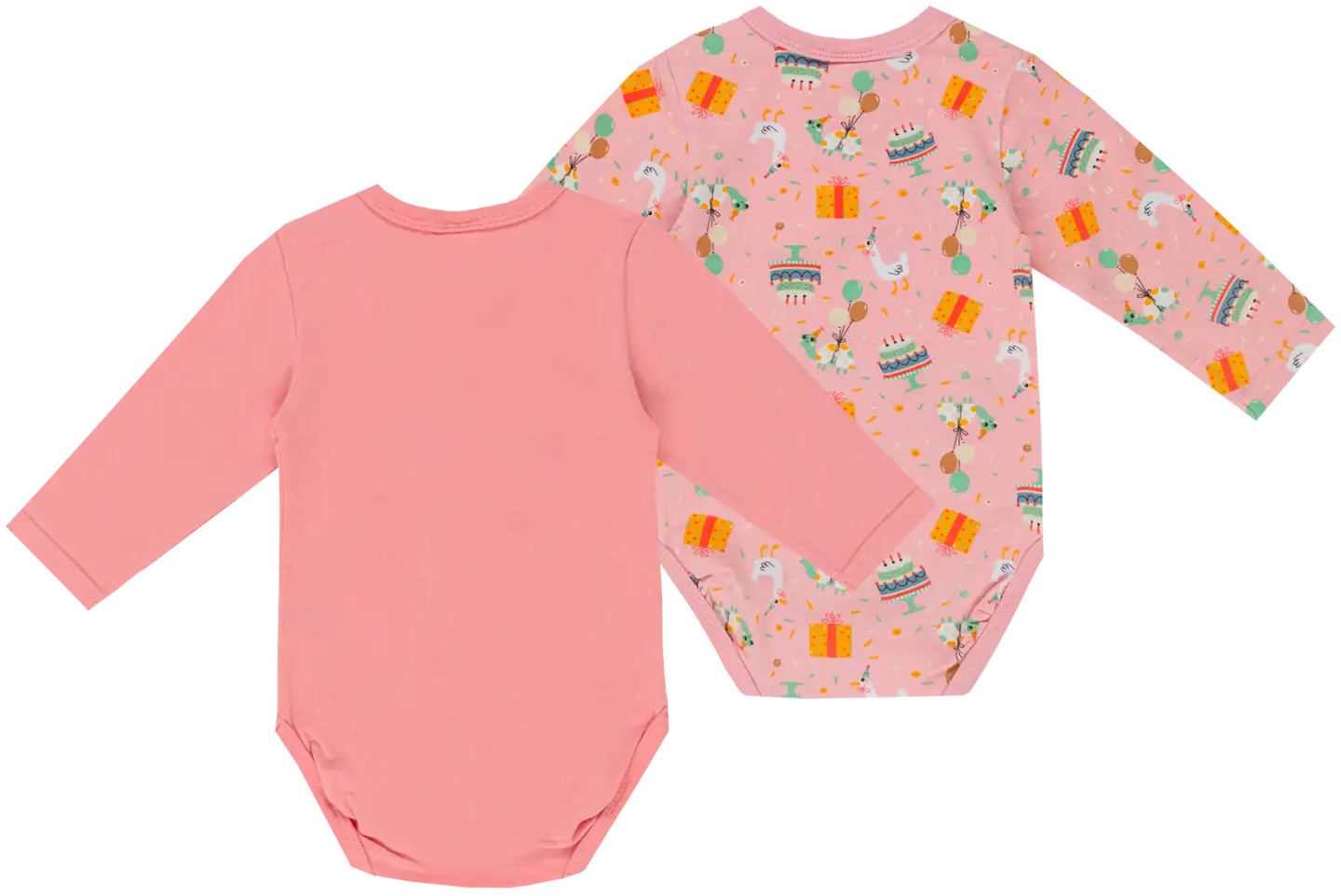 Ciraf vauvojen body 250B250312 2-pack - pink dolphin 14-1904tcx - 2