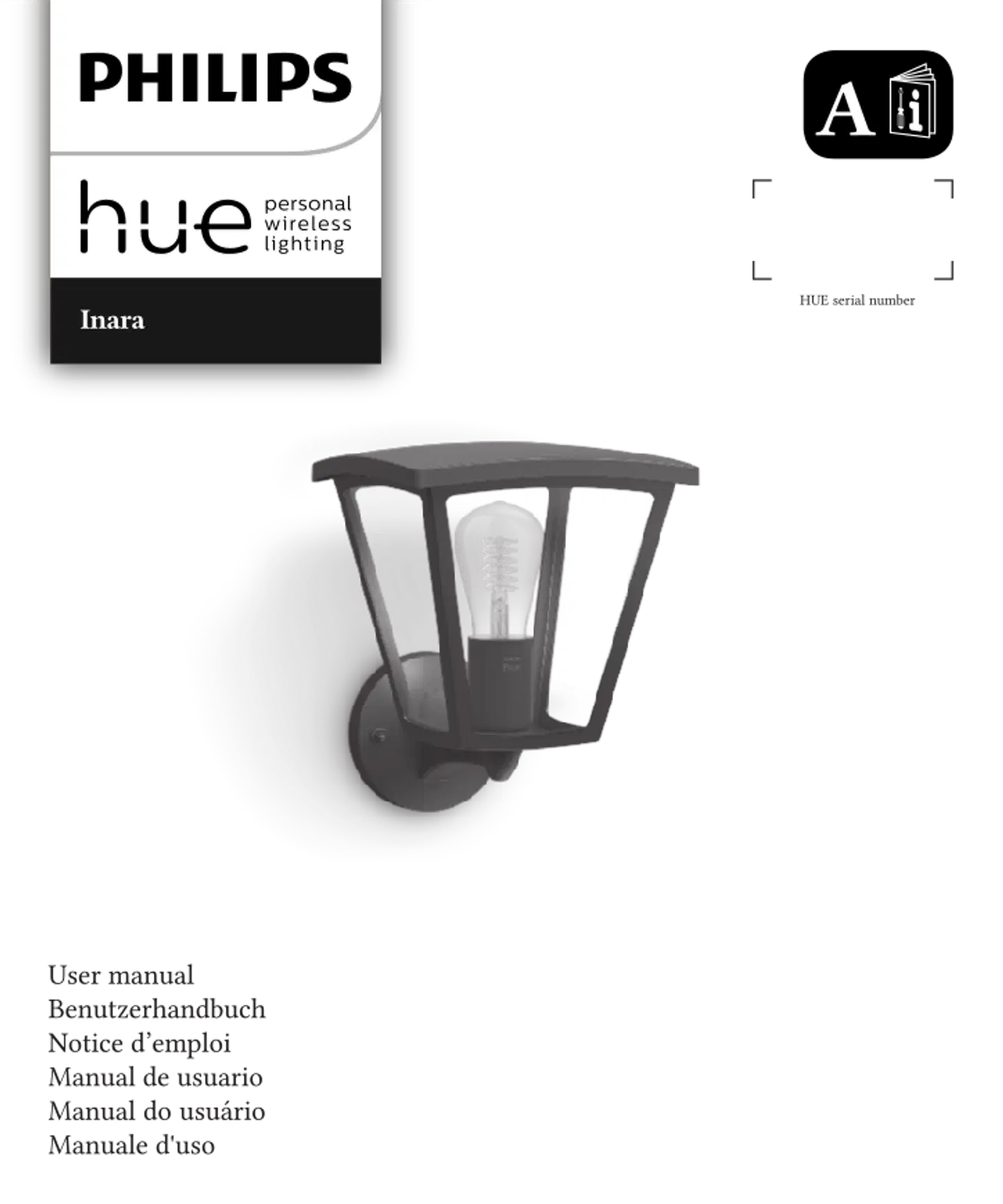 Philips Hue Inara -seinävalaisin ulkokäyttöön 7W 2700K 550LM valkoisella filamentti lampulla - 2