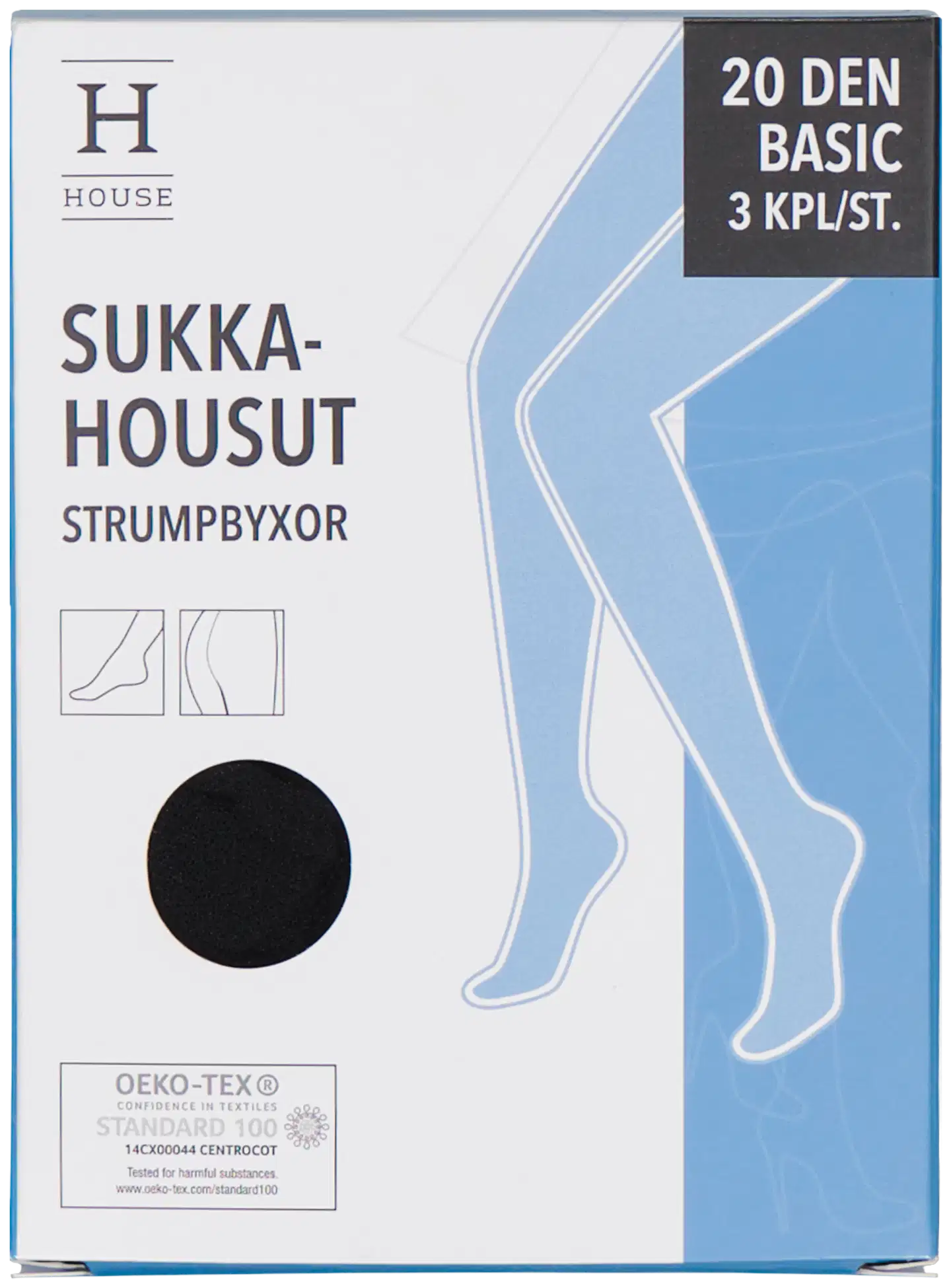 House naisten sukkahousut basic 20 den SH20X3HR 3-pack - Musta