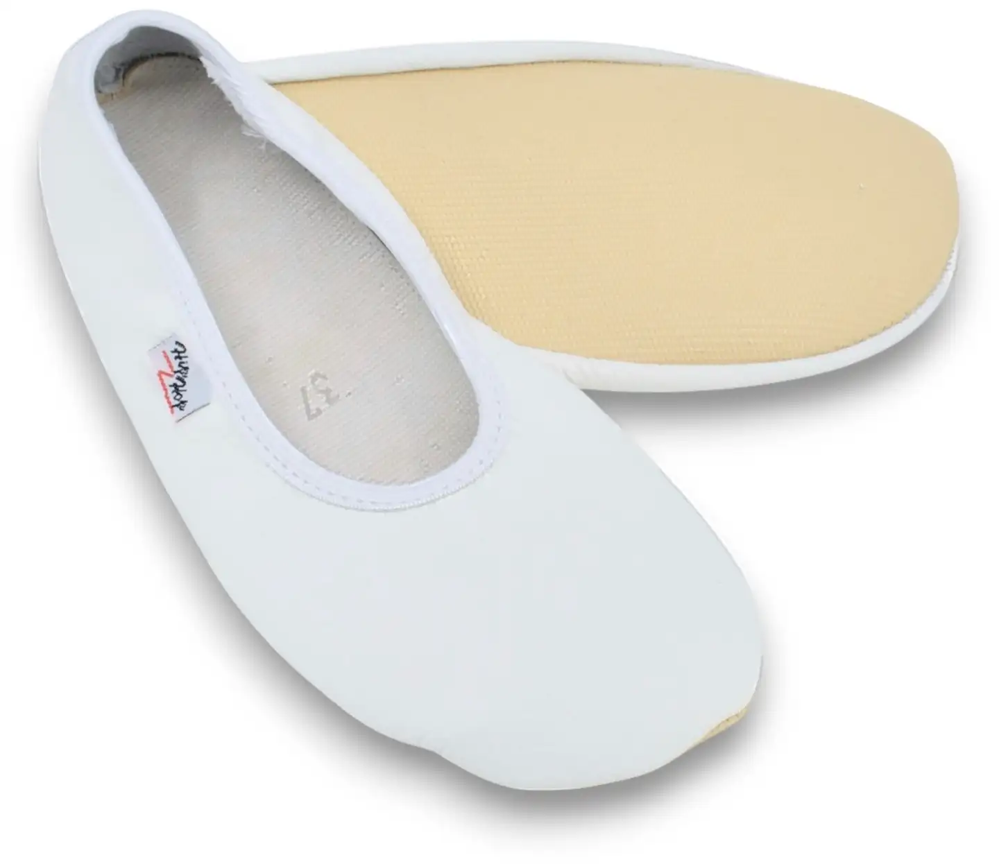 Omaking nahkaiset paljasjalkatossut SB120 - WHITE