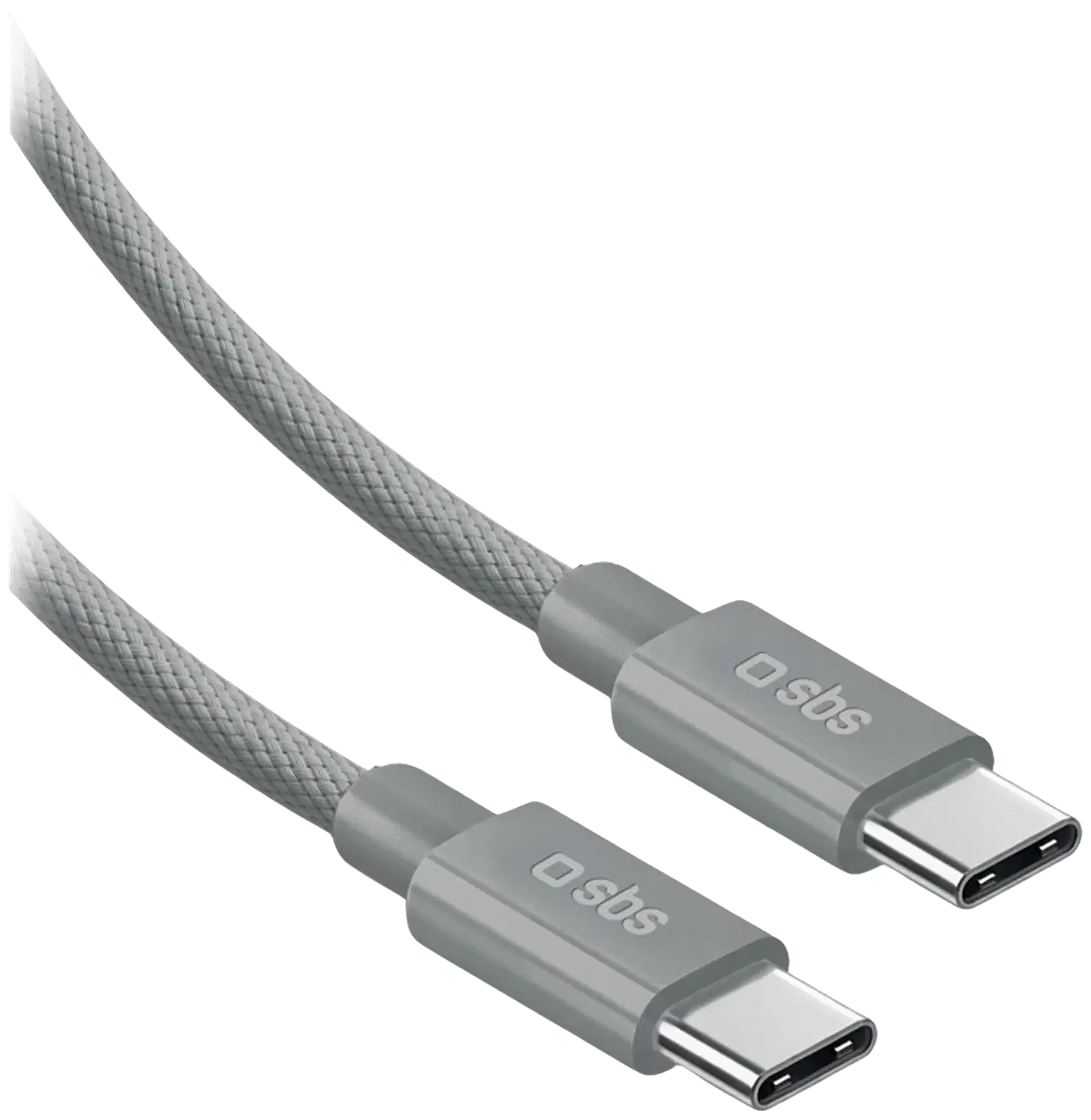 SBS Punottu USB‑C-kaapeli 100W, 2 m, harmaa - 1