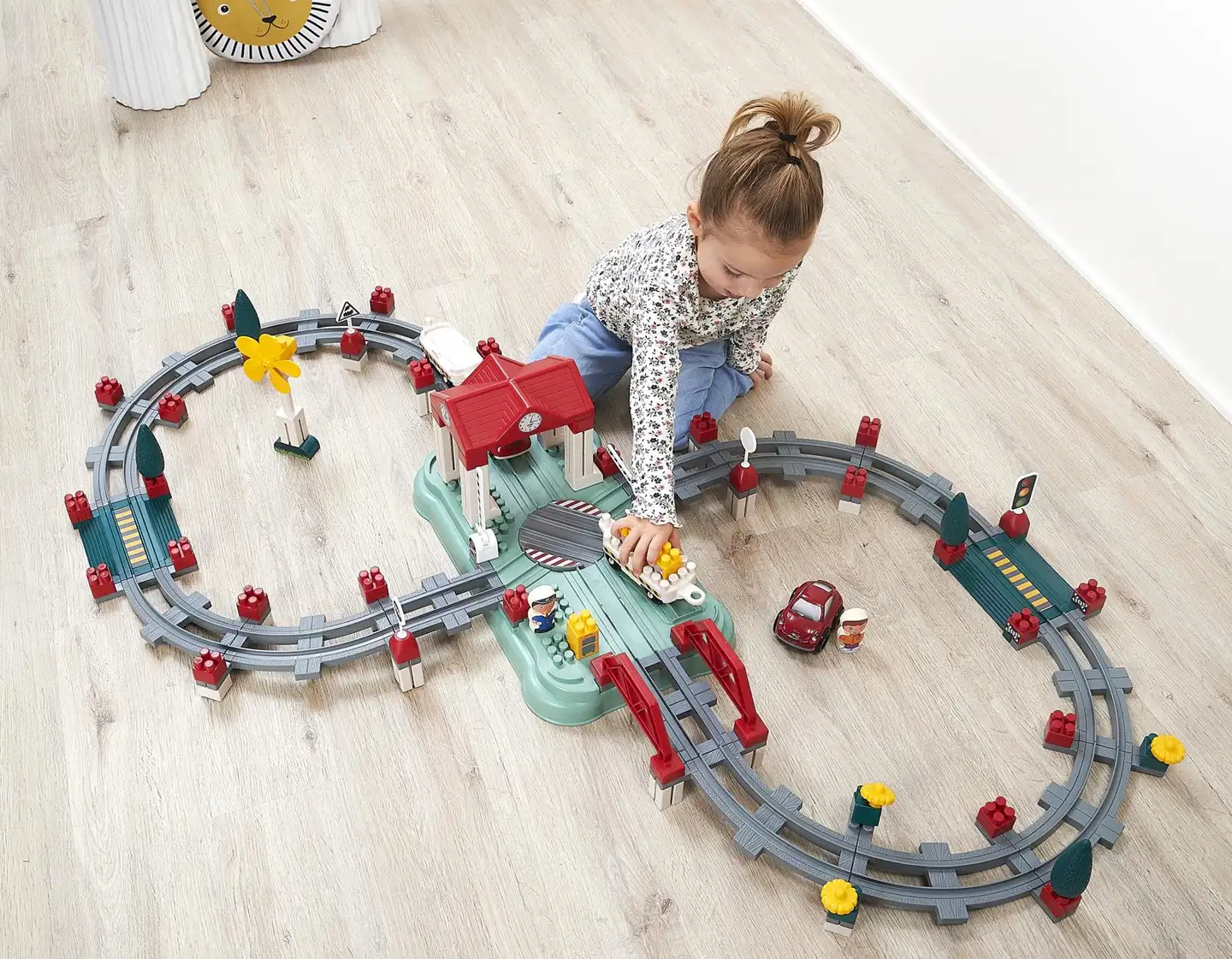 Ecoiffier - Abrick - Taajamajunarata -leikkisetti - 14