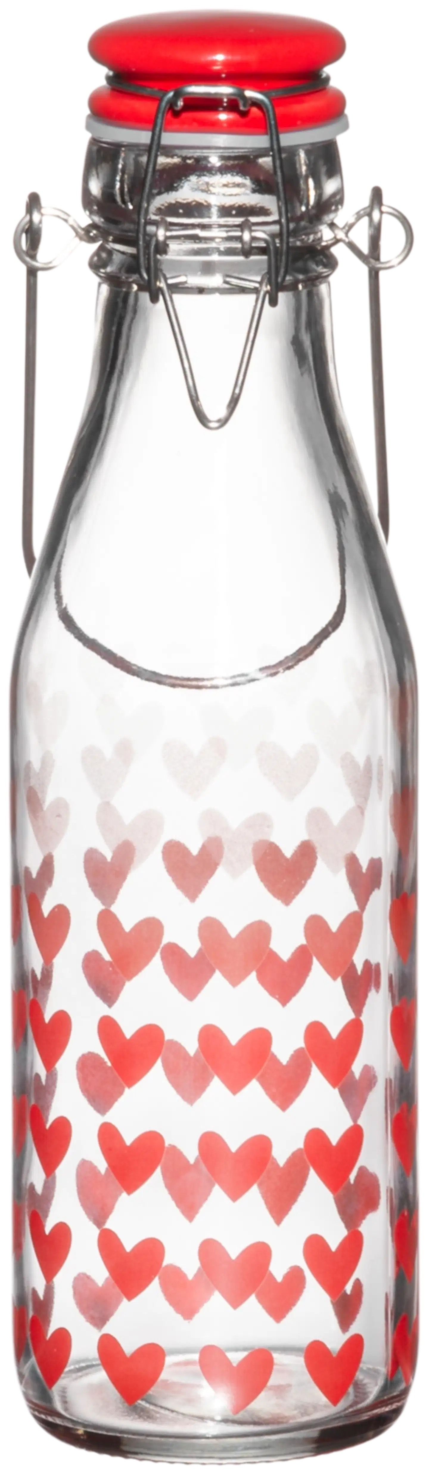 Marjukka Lasipullo patenttikorkilla sydän 500 ml