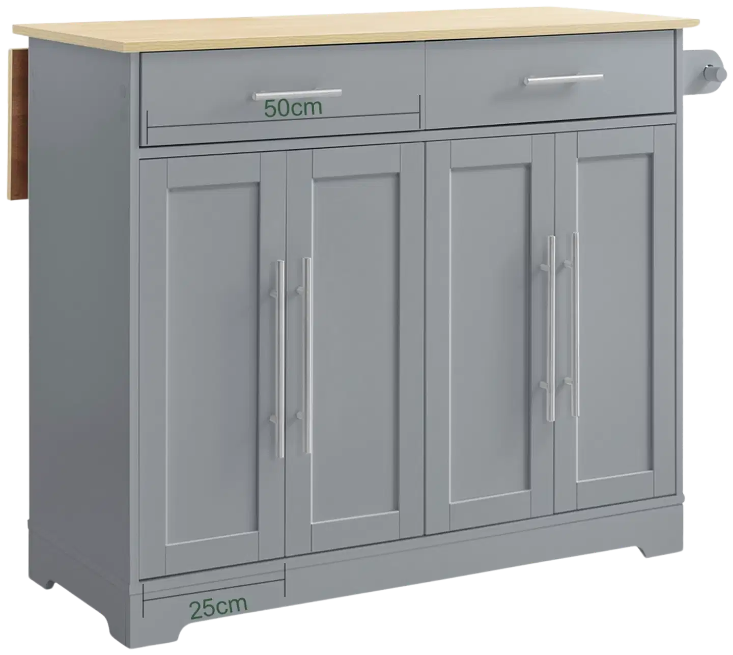 SoBuy keittiövaunu harmaa FKW129-HG - 3